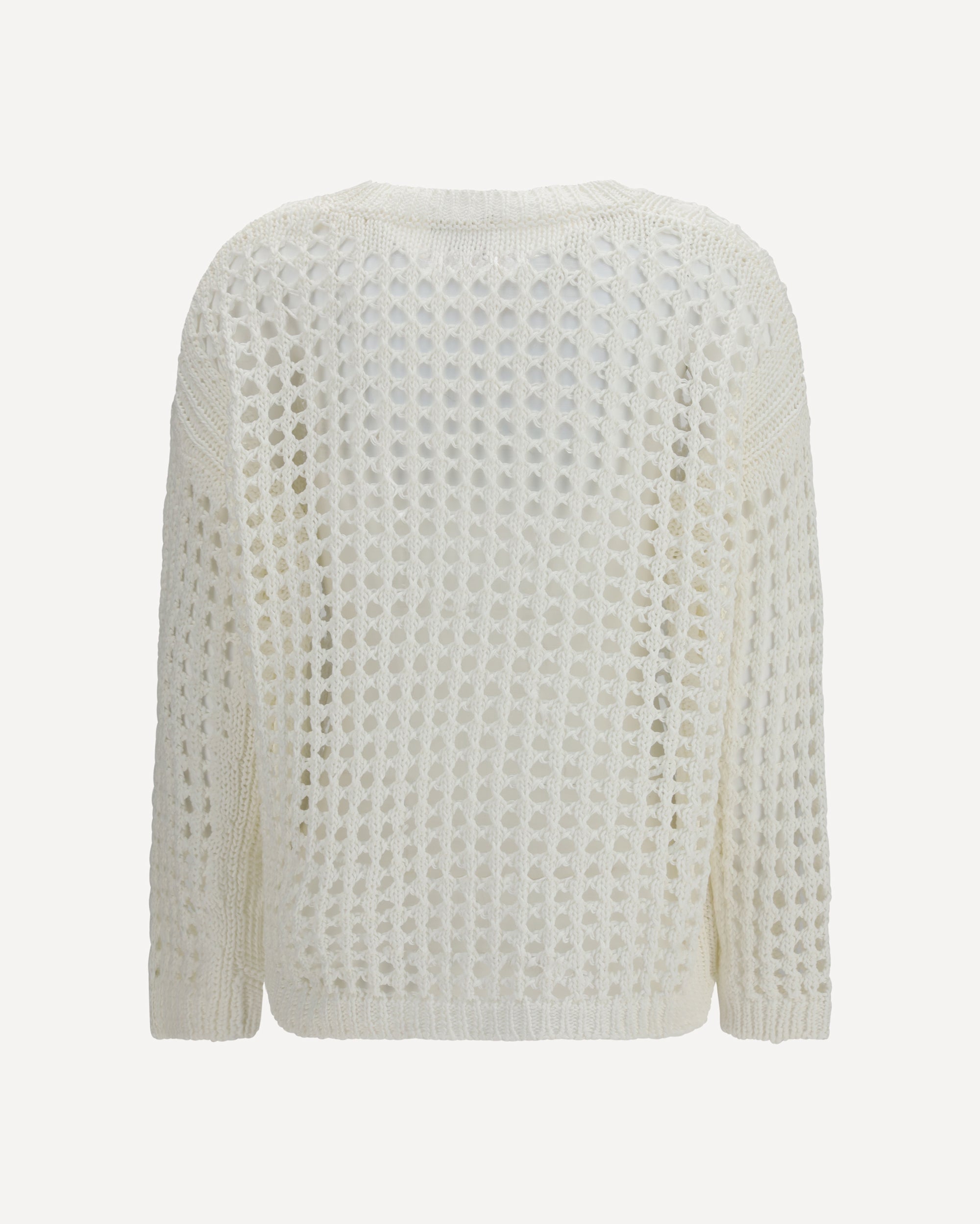 Open-Knit Linen Cotton Sweater - alternate view