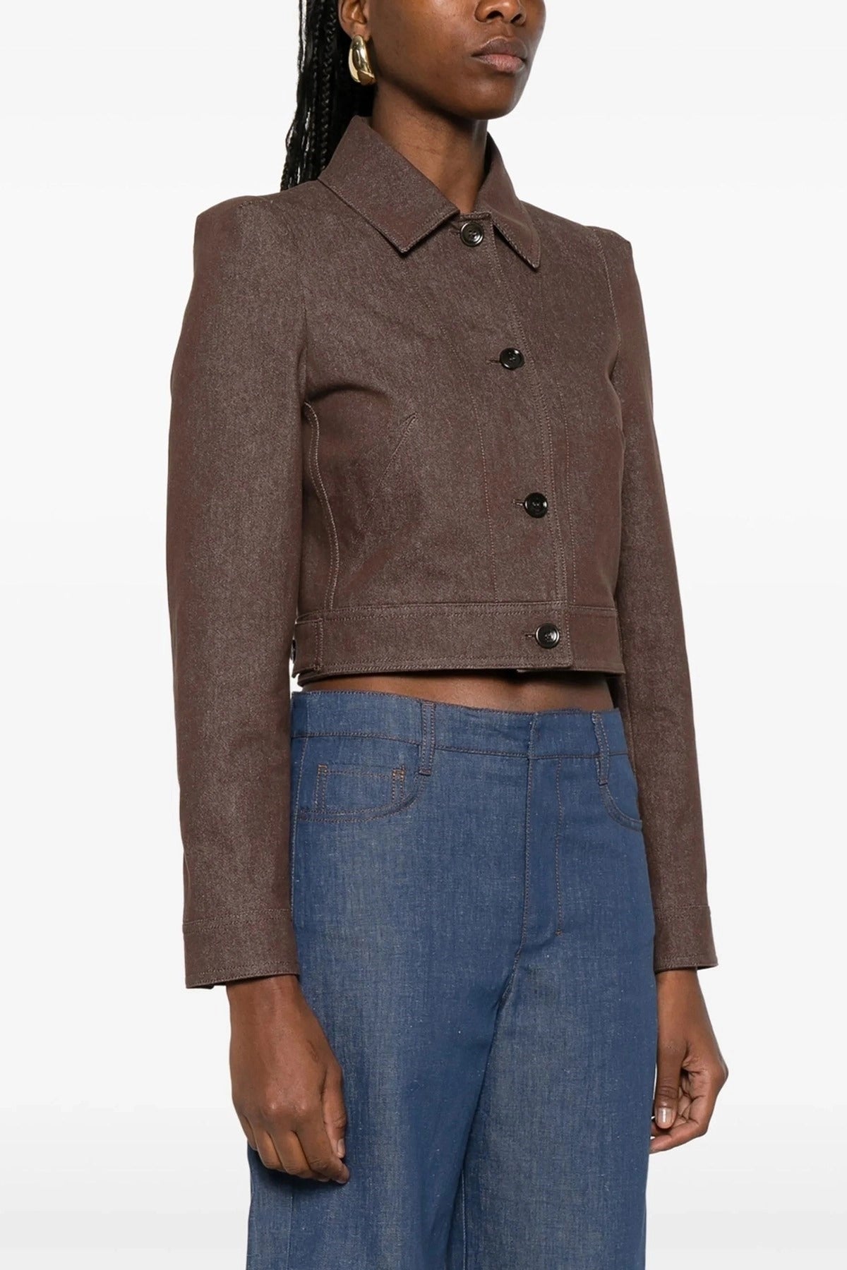 Max Mara Carpa Crop Denim-Effect Blazer - alternate view