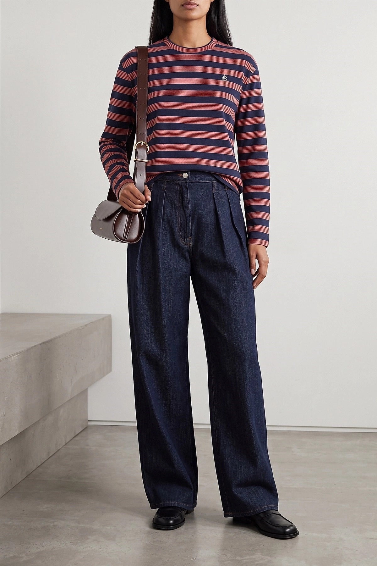 Jil Sander Striped Long Sleeve Crewneck T-Shirt - alternate view