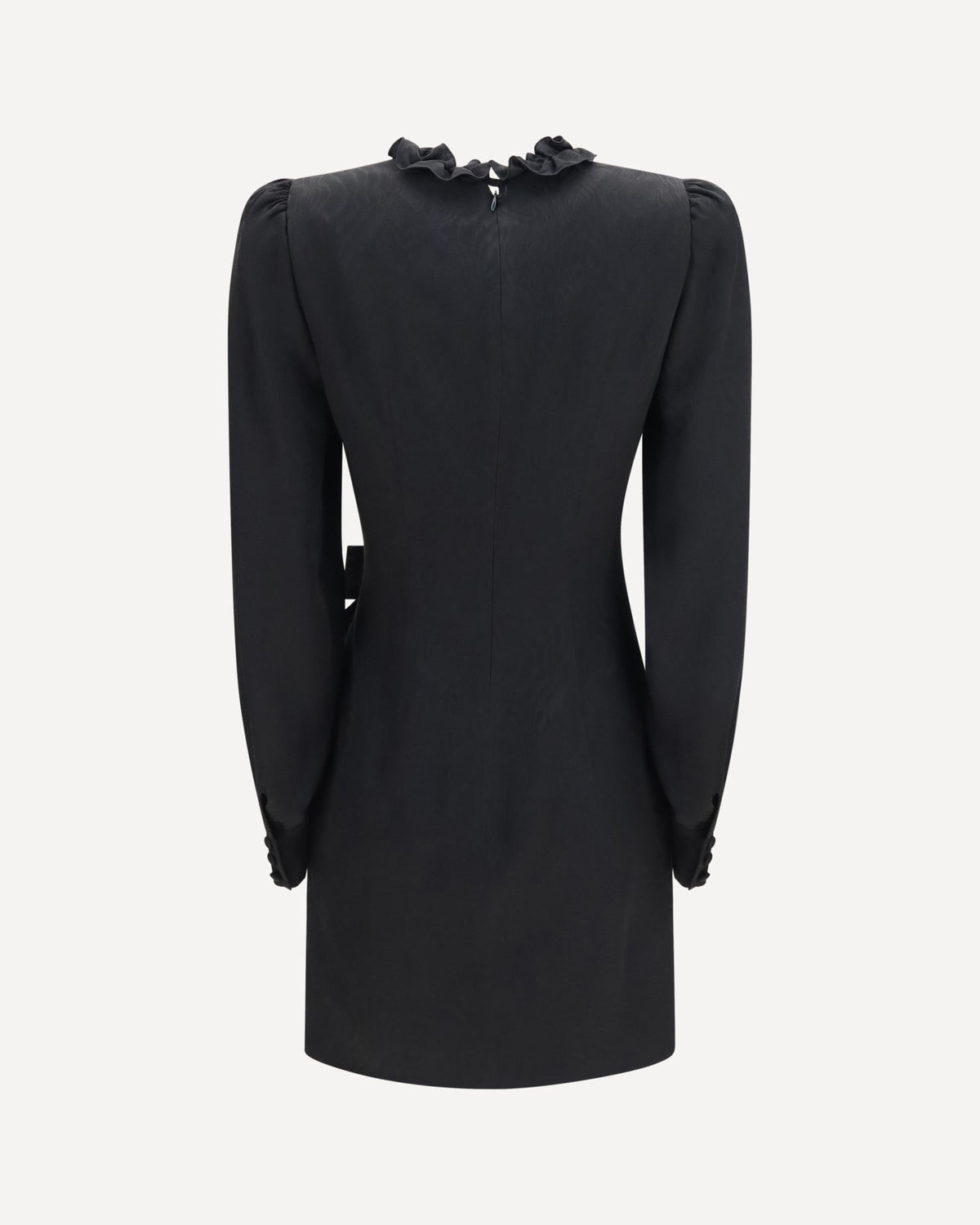 Alessandra Rich Silk Jacquard Mini Dress With Ruffles - alternate view