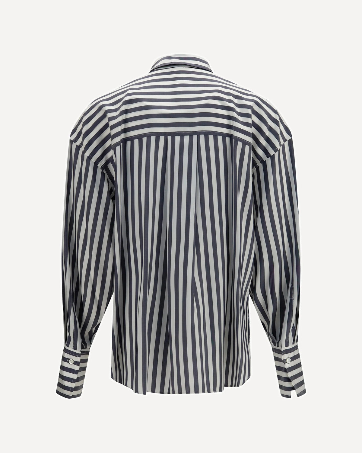 Brunello Cucinelli Silk Poplin Striped Shirt - alternate view