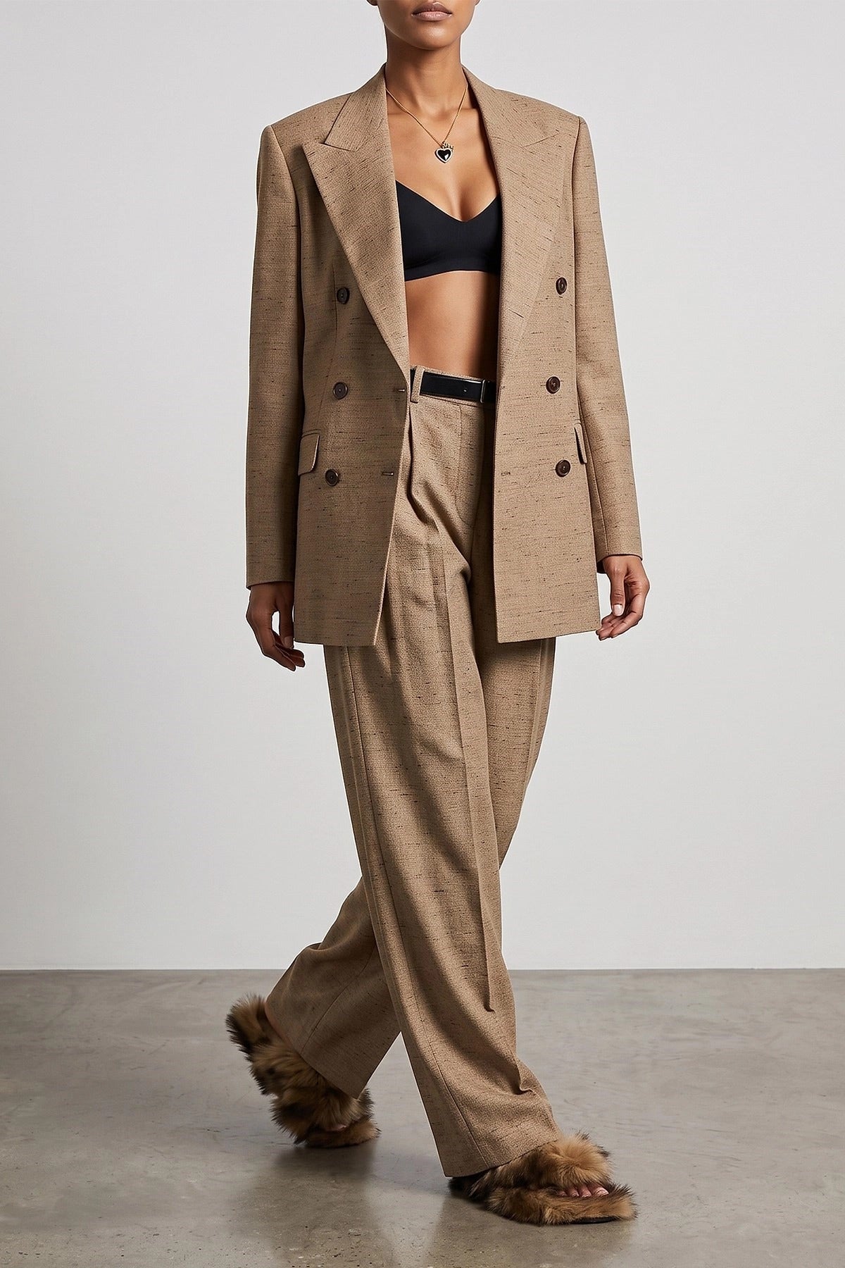 Dolce & Gabbana Tweed Effect Trousers