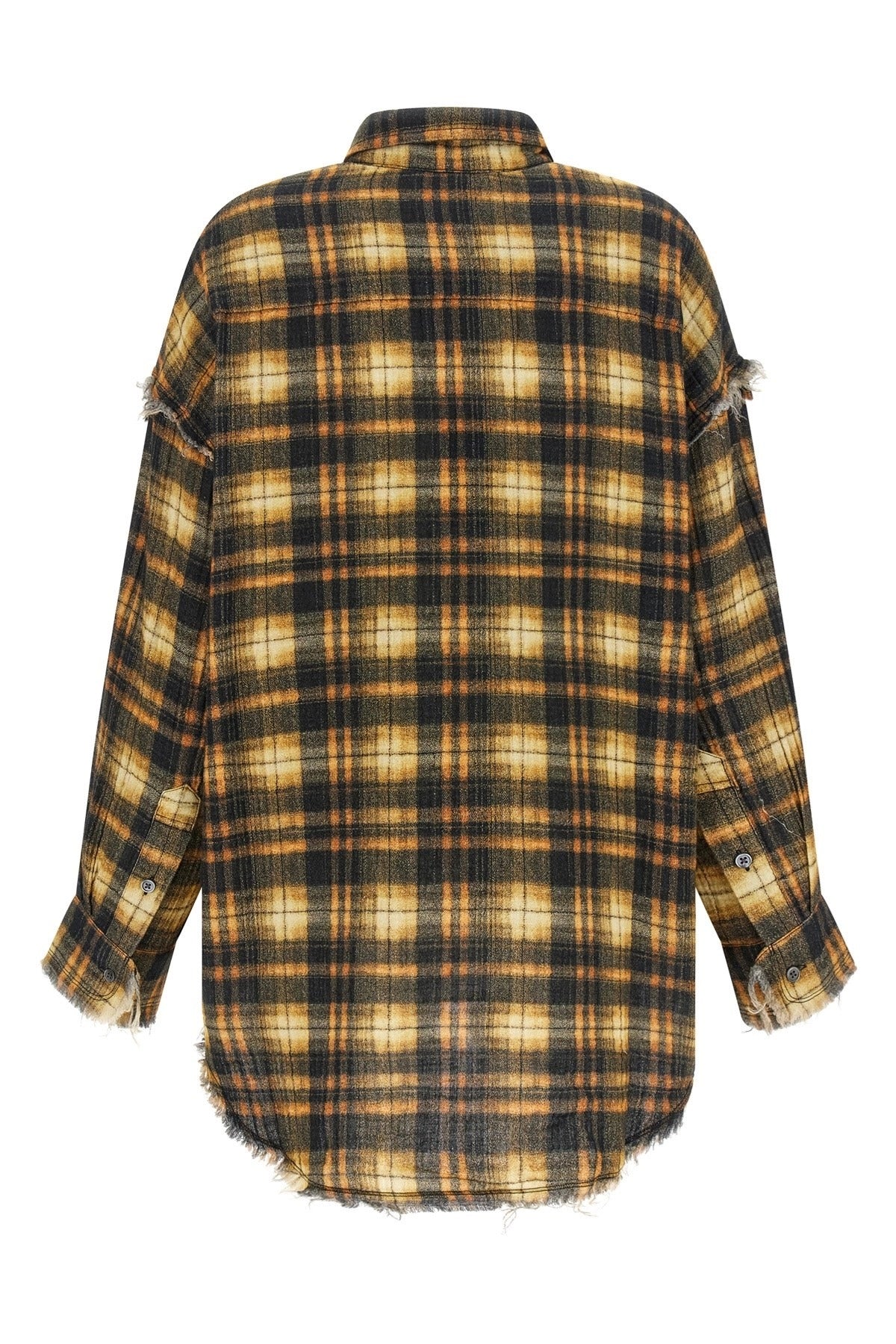 R13 Raw Cut Hem Check Shirt - alternate view