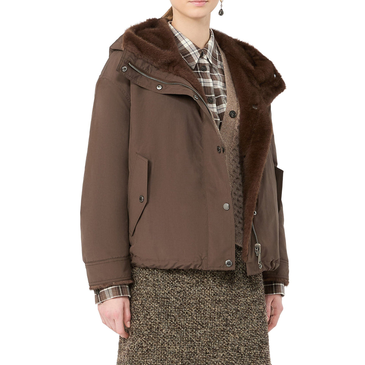 Max Mara Zanna Reversible Faux Fur Jacket - alternate view