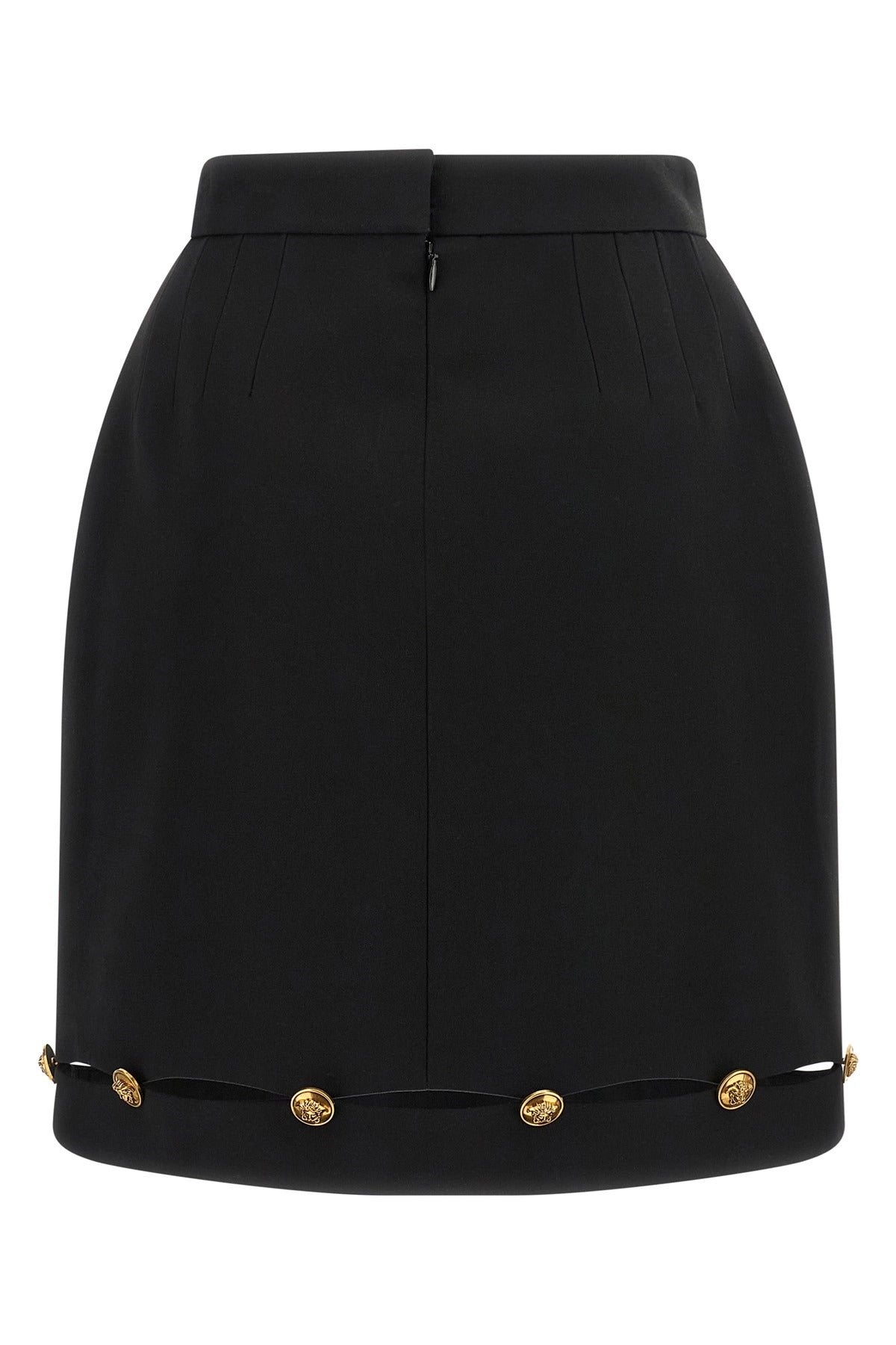 Versace Grain De Poudre Wool Mini Skirt