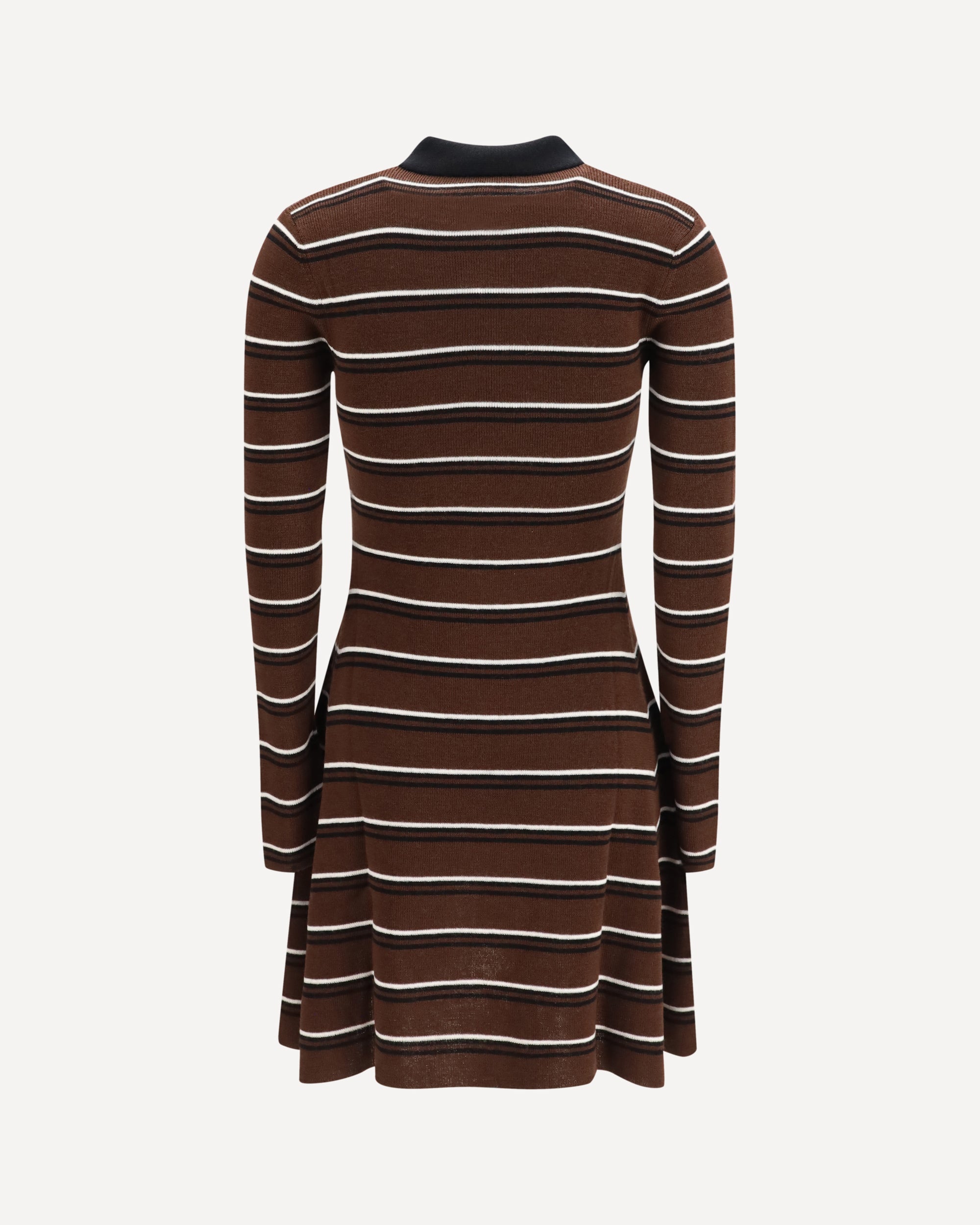 Ganni Striped Wool Polo Dress