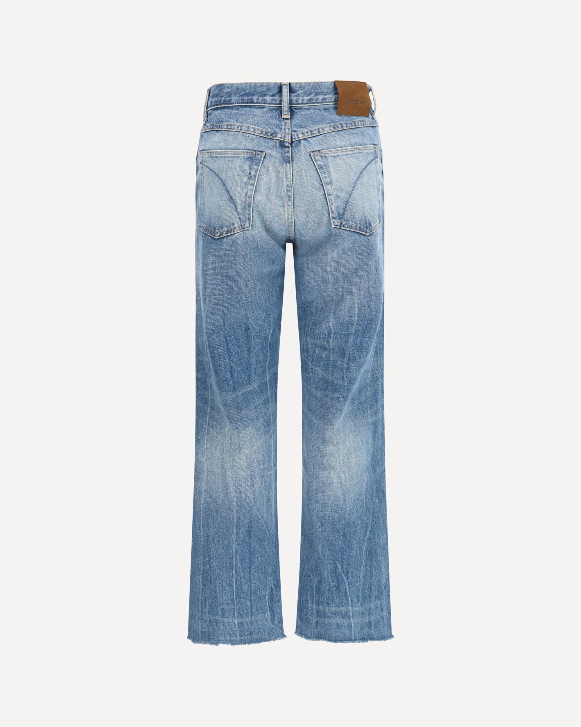 Tom Ford Washed Denim Cigarette Jeans - alternate view