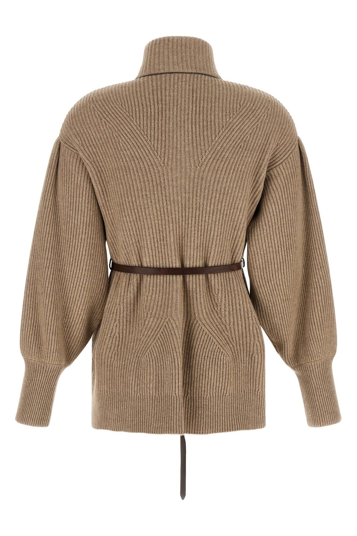 Brunello Cucinelli English Half-Ribbed Cardigan
