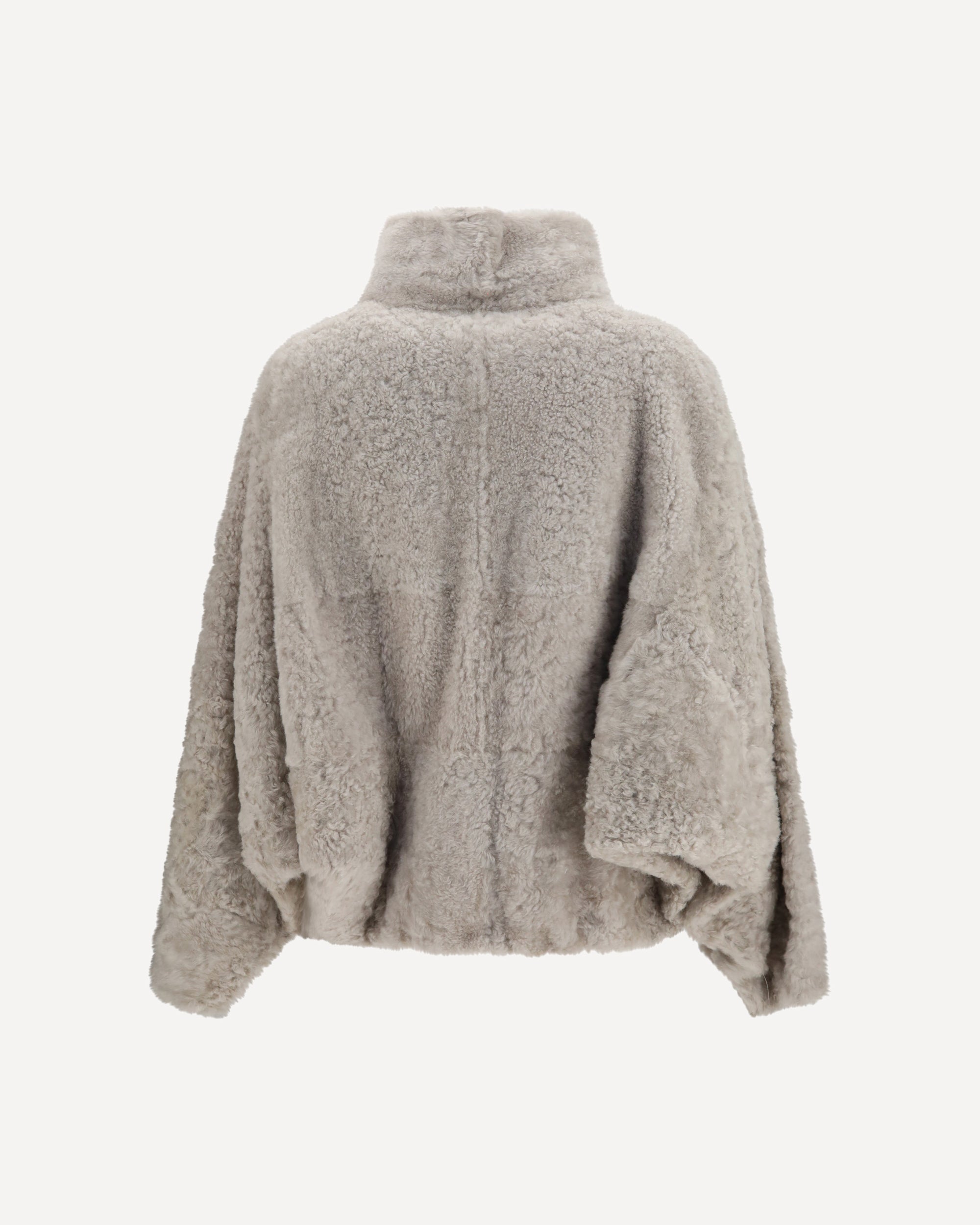 Brunello Cucinelli High-Neck Shearling Jacket