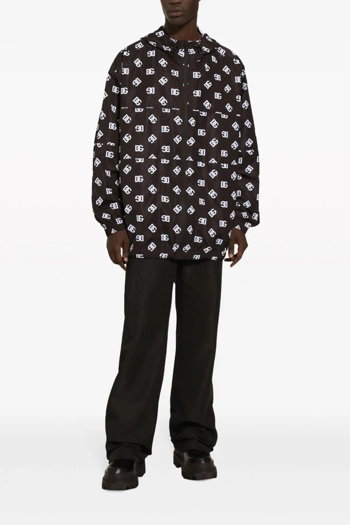 Dolce & Gabbana Logo Print Hooded Jacket - alternate view