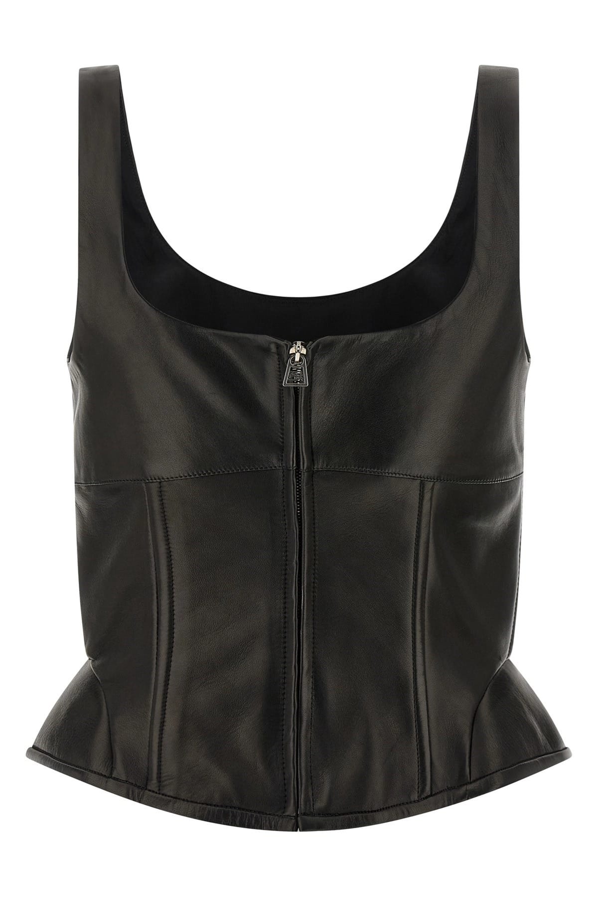 Ermanno Scervino Peplos Leather Top - alternate view