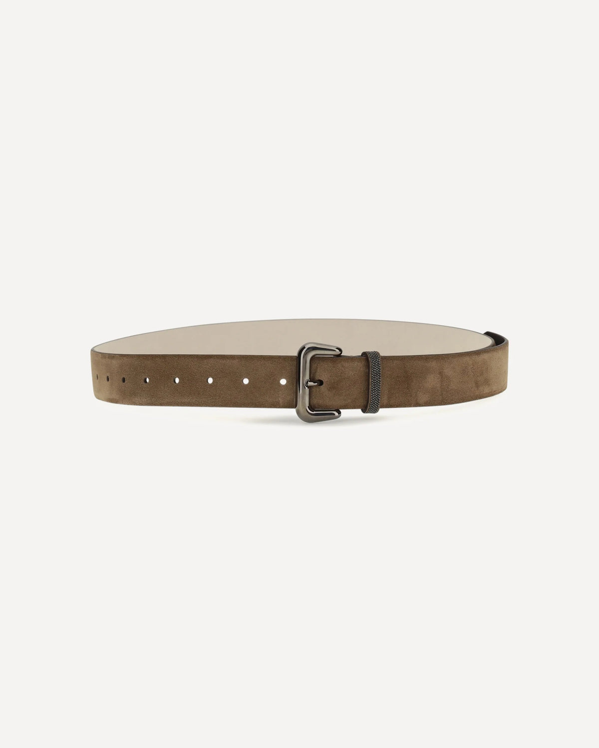 Brunello Cucinelli Suede Belt With Jewelry Detail - alternate view