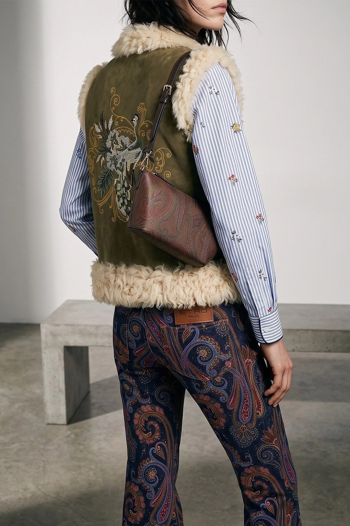 Etro Peacock Embroidery Vest