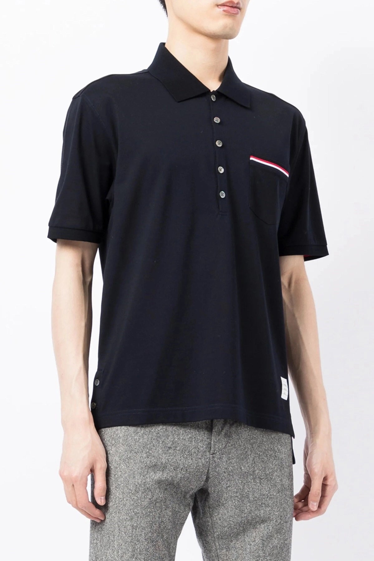 Thom Browne Rwb Piqué Cotton Polo Shirt - alternate view