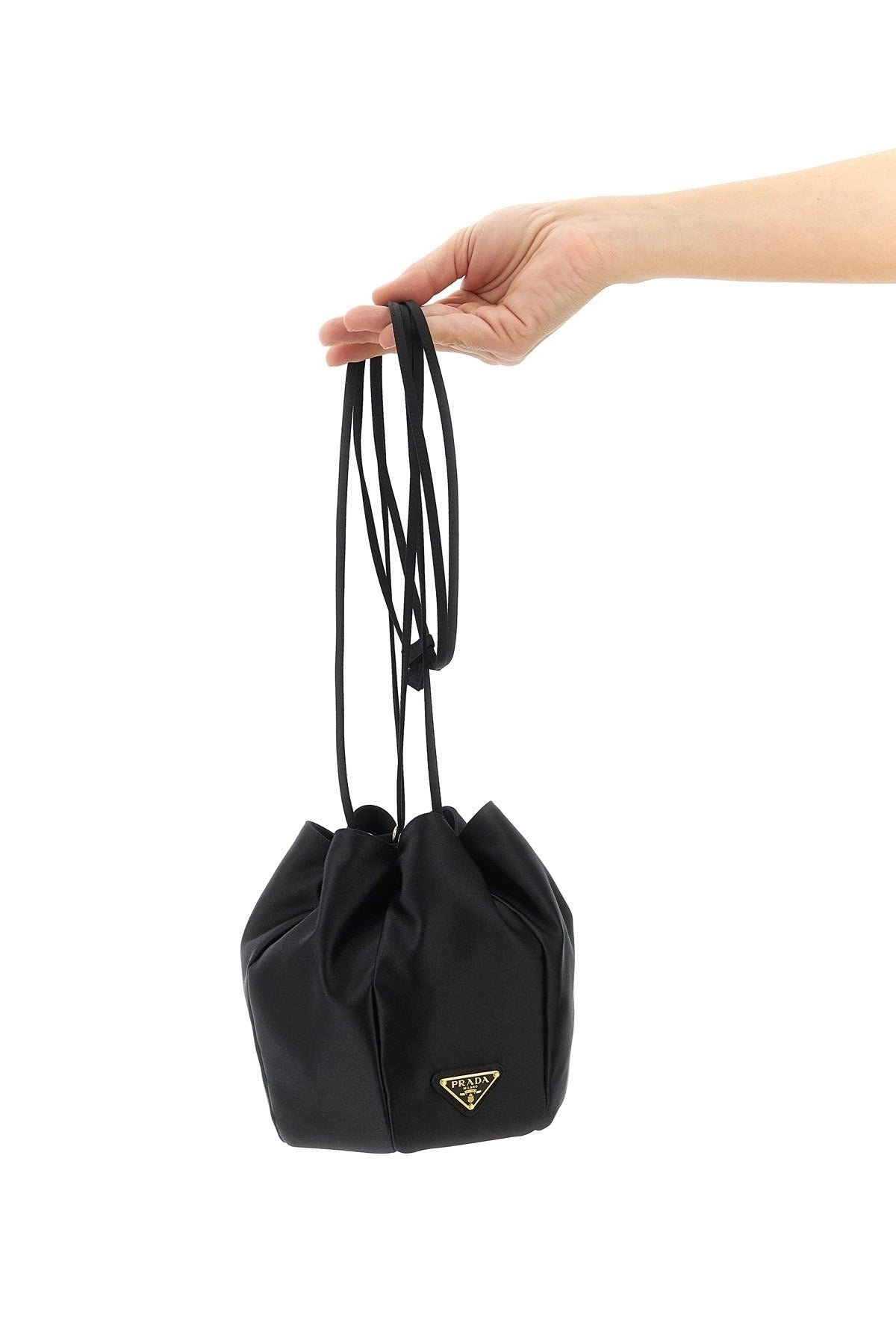 Prada Mini Satin Bucket Bag
