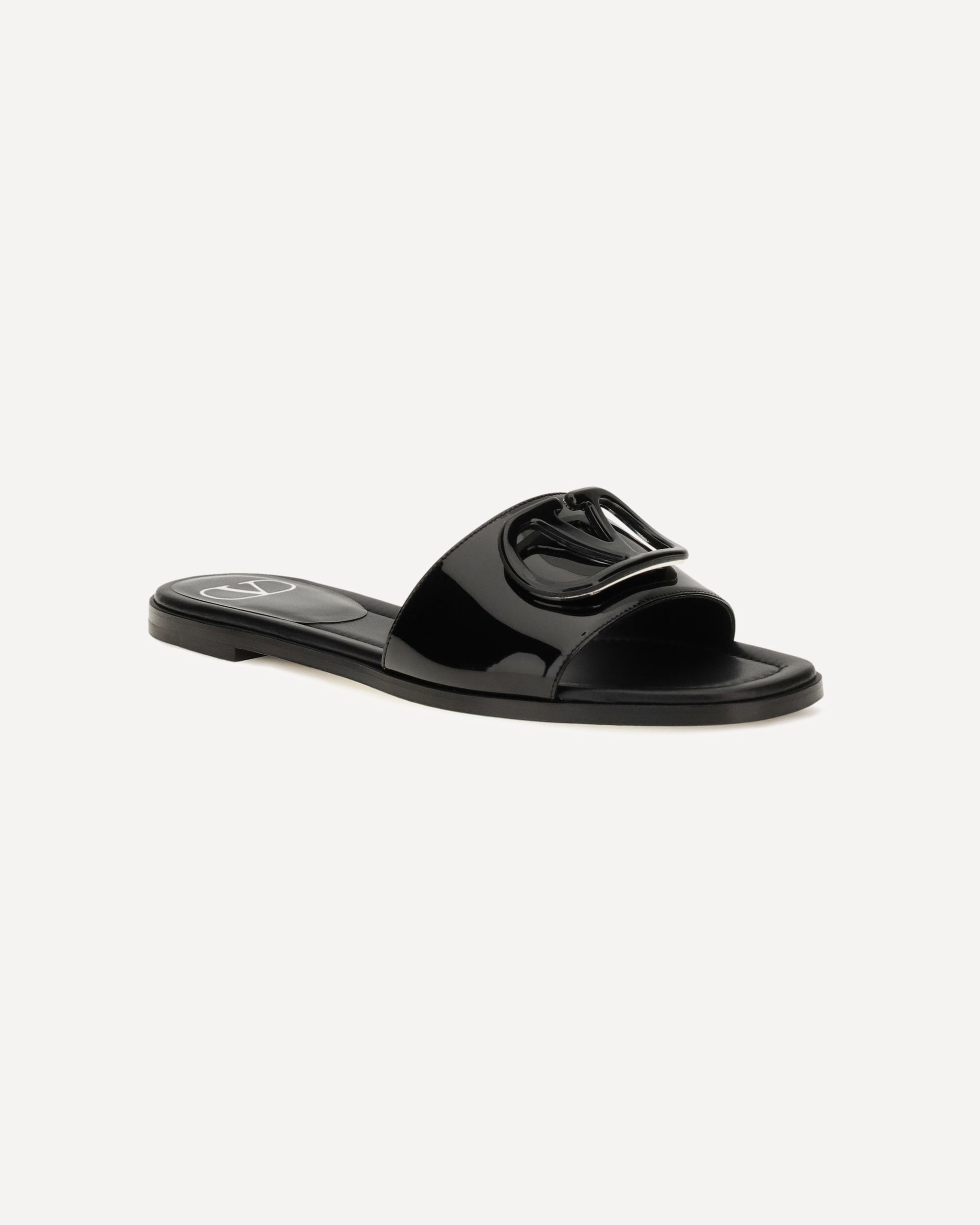 Valentino Garavani VLogo Patent Leather Slides