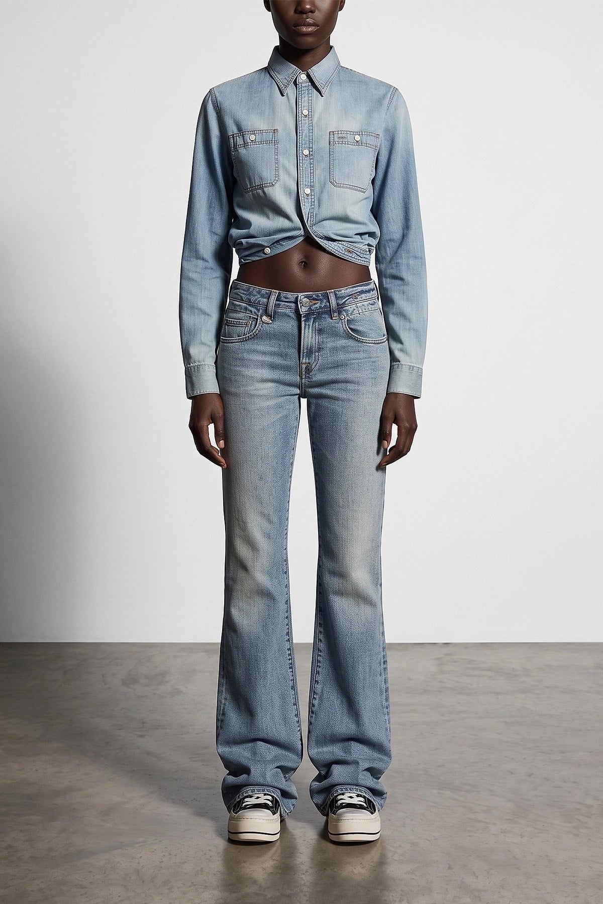R13 Wrap Around Denim Shirt - alternate view