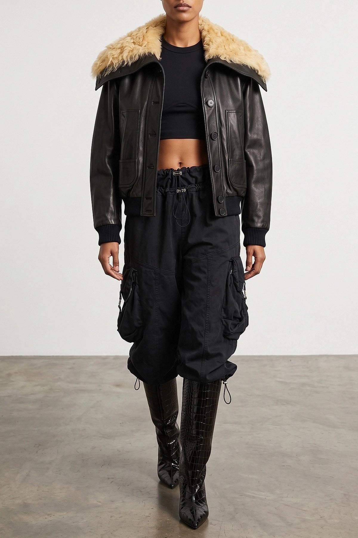 The Attico Bustier Crop T-Shirt