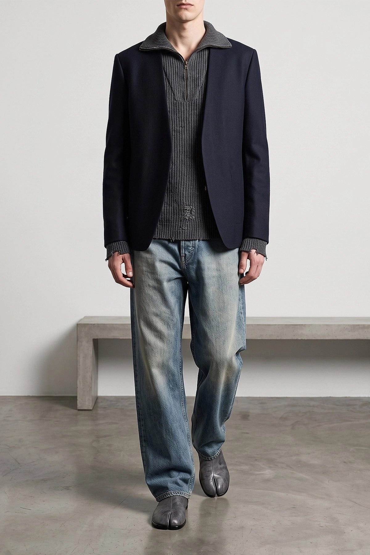 Maison Margiela Minimal Lapel-Free Blazer