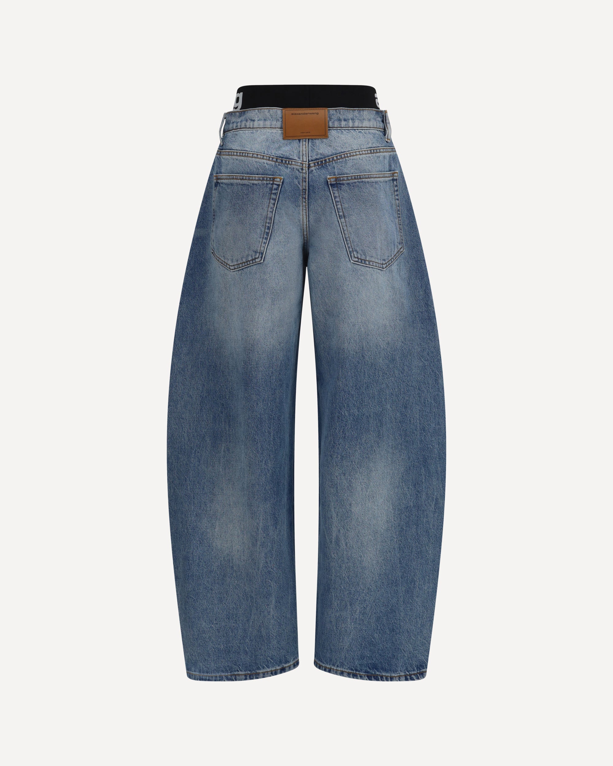 Alexander Wang Layered Belt Logo-Waist Jeans - alternate view