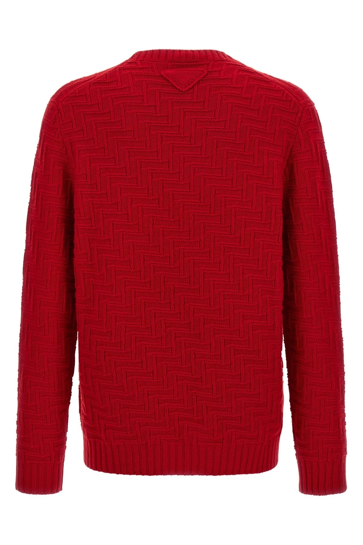 Prada Red Wool Cashmere Crew Neck Sweater - alternate view