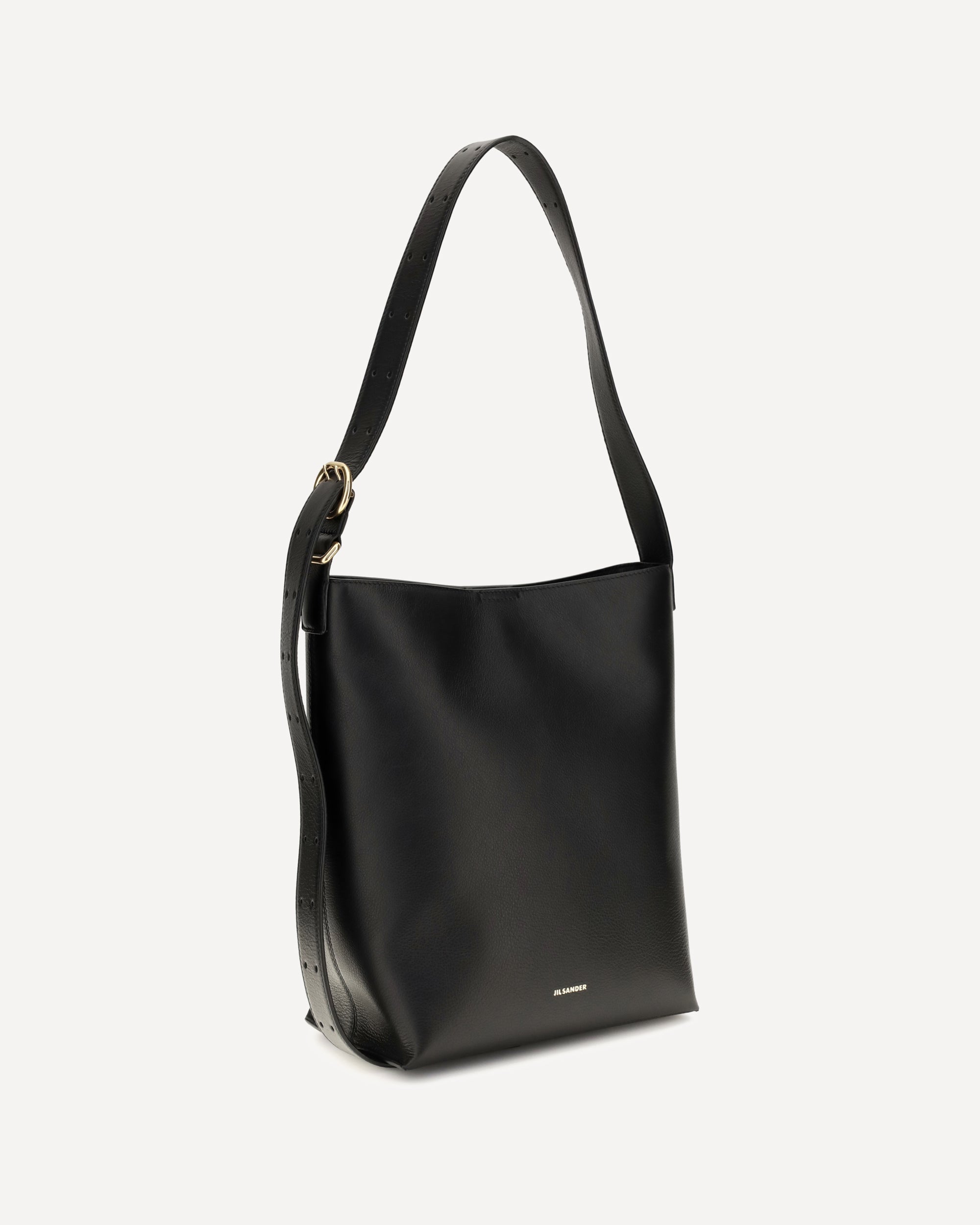 Jil Sander Cannolo Leather Shoulder Bag