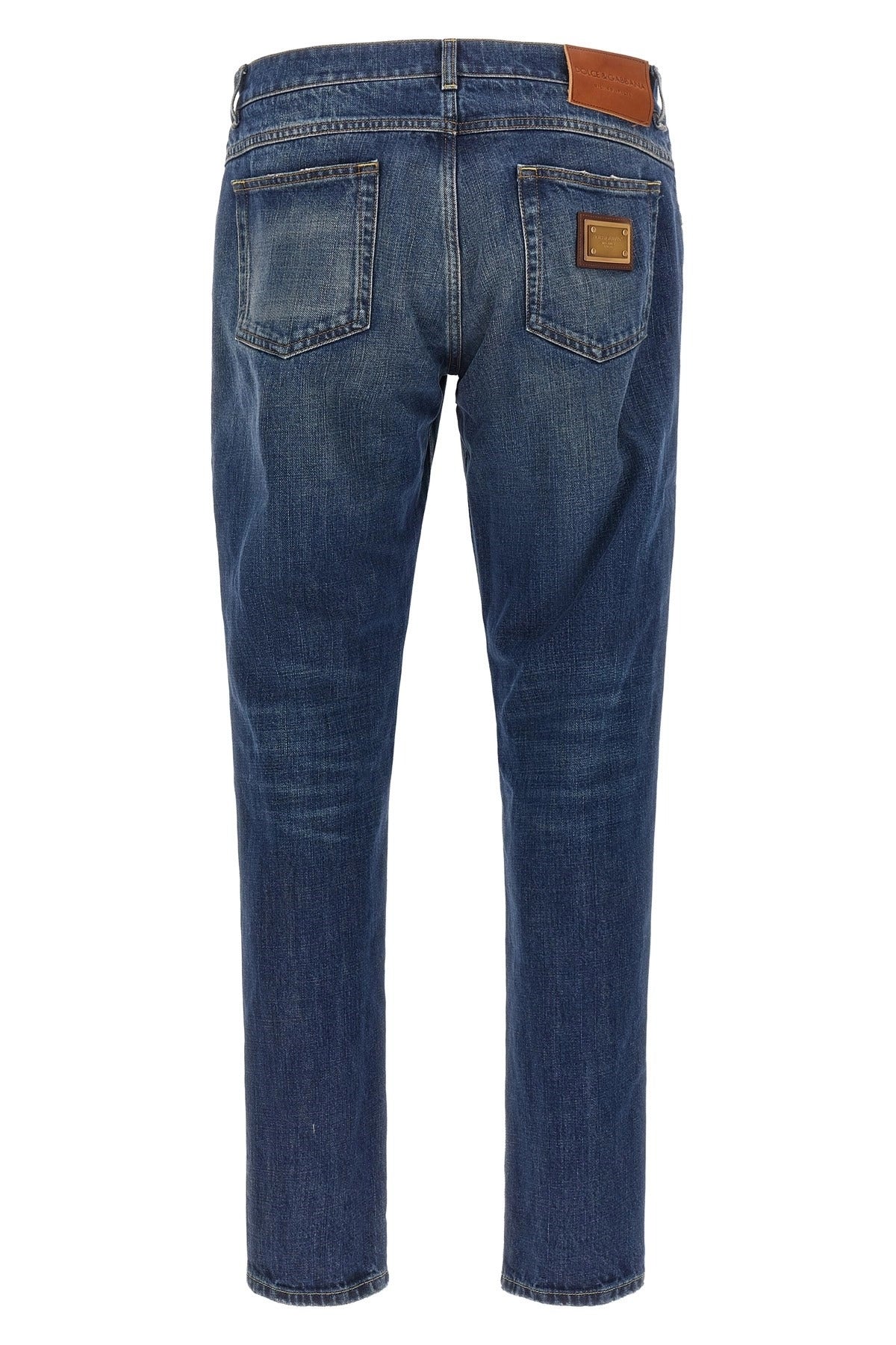 Dolce & Gabbana Logo Plaque Straight-Leg Jeans - alternate view
