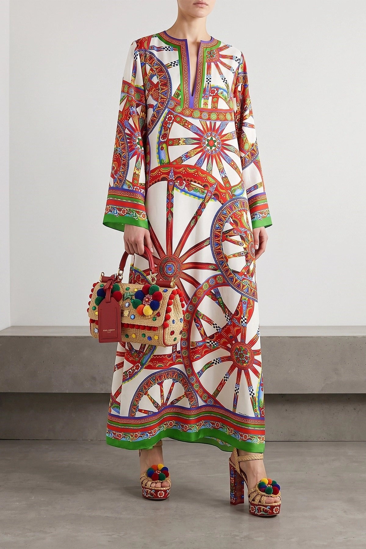 Dolce & Gabbana Sicilian Carretto Maxi Dress - alternate view