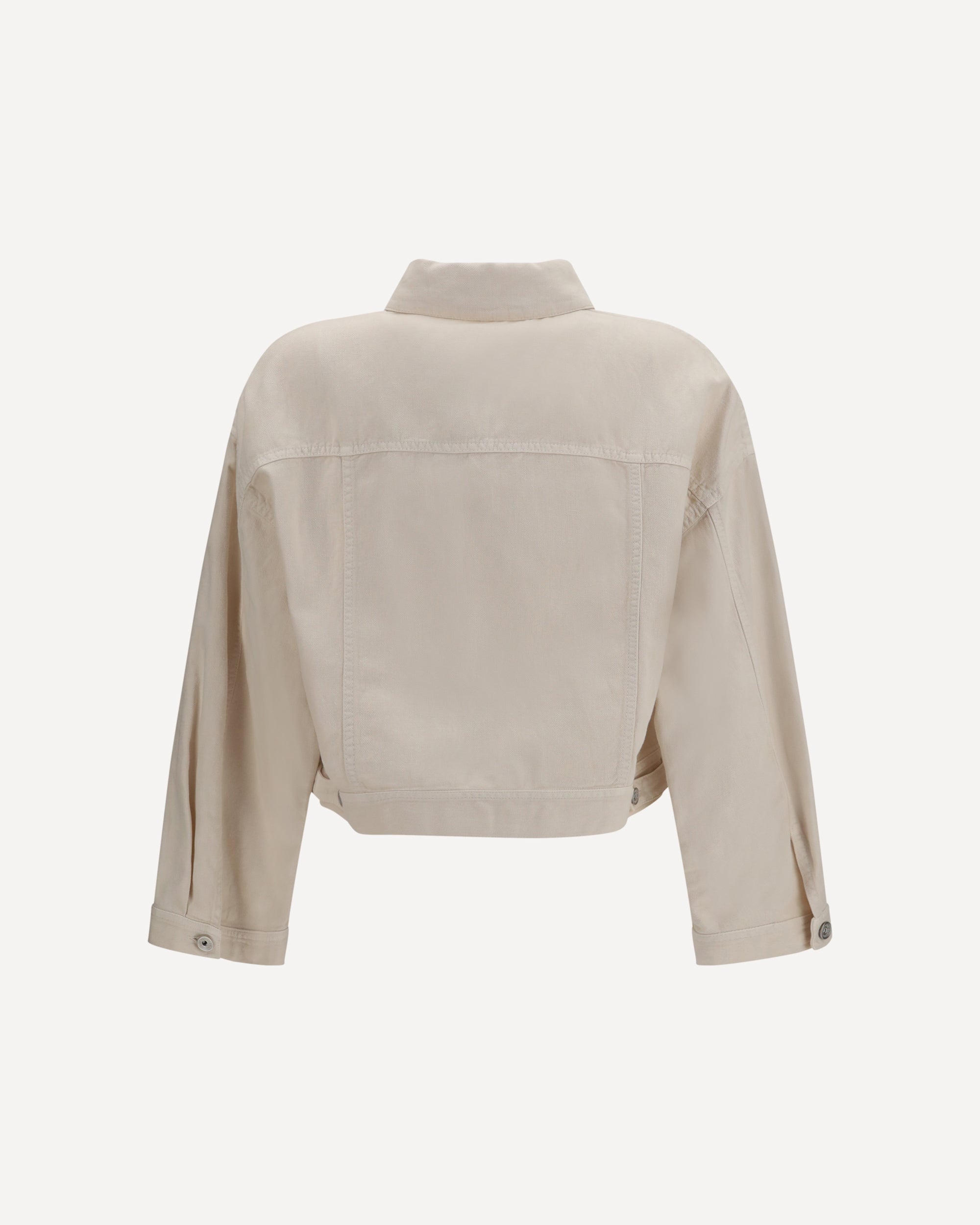 Brunello Cucinelli Chaqueta de algodón y lino con Monili