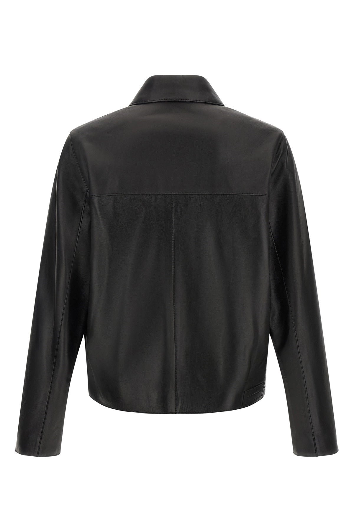 Ami Paris Black Lambskin Zip Jacket - alternate view