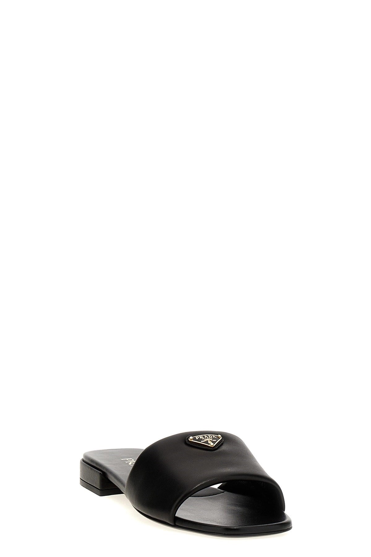 Prada Logo Leather Sandals - alternate view