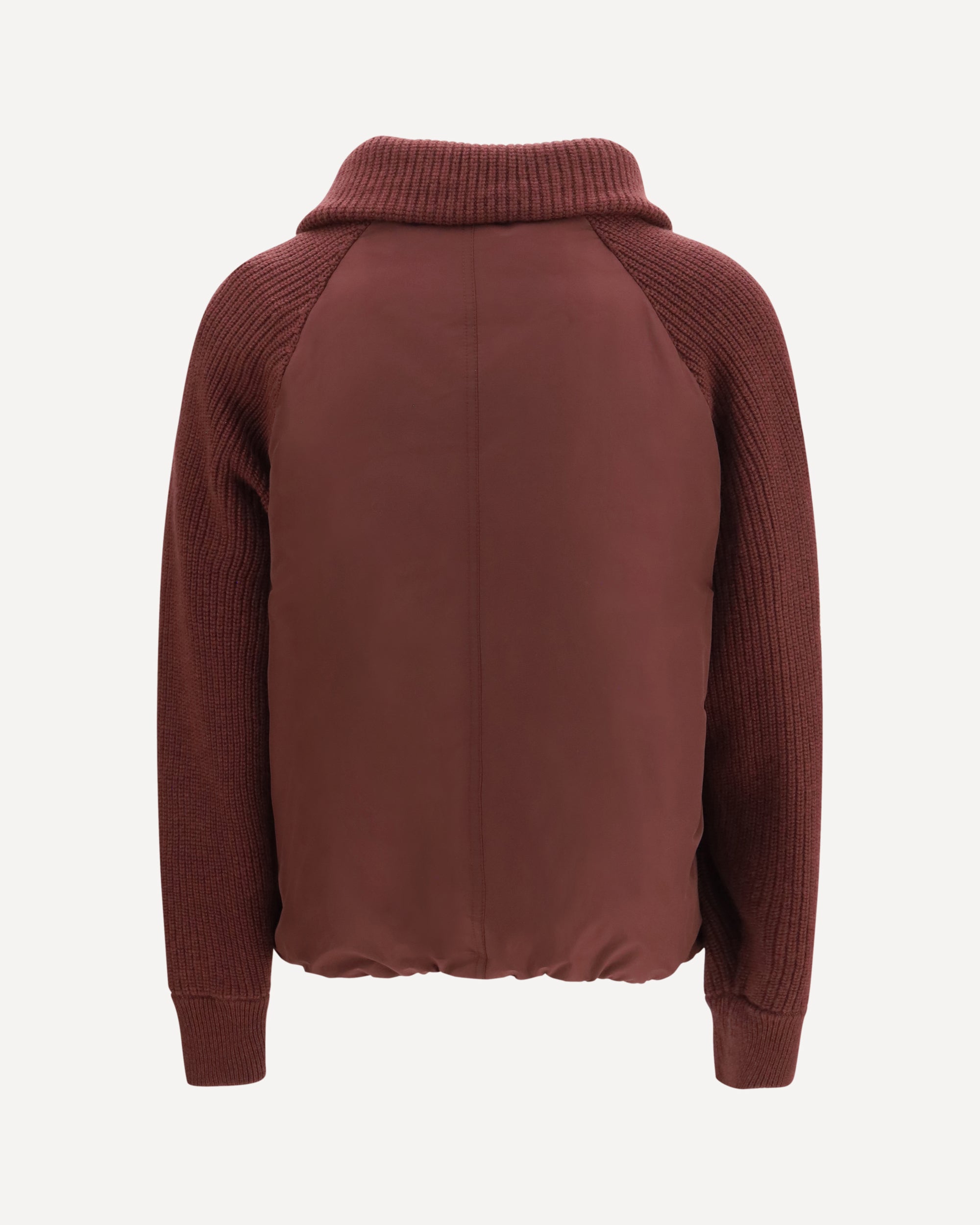 Brunello Cucinelli Jaqueta Puffer Com Mangas de Lã - alternate view