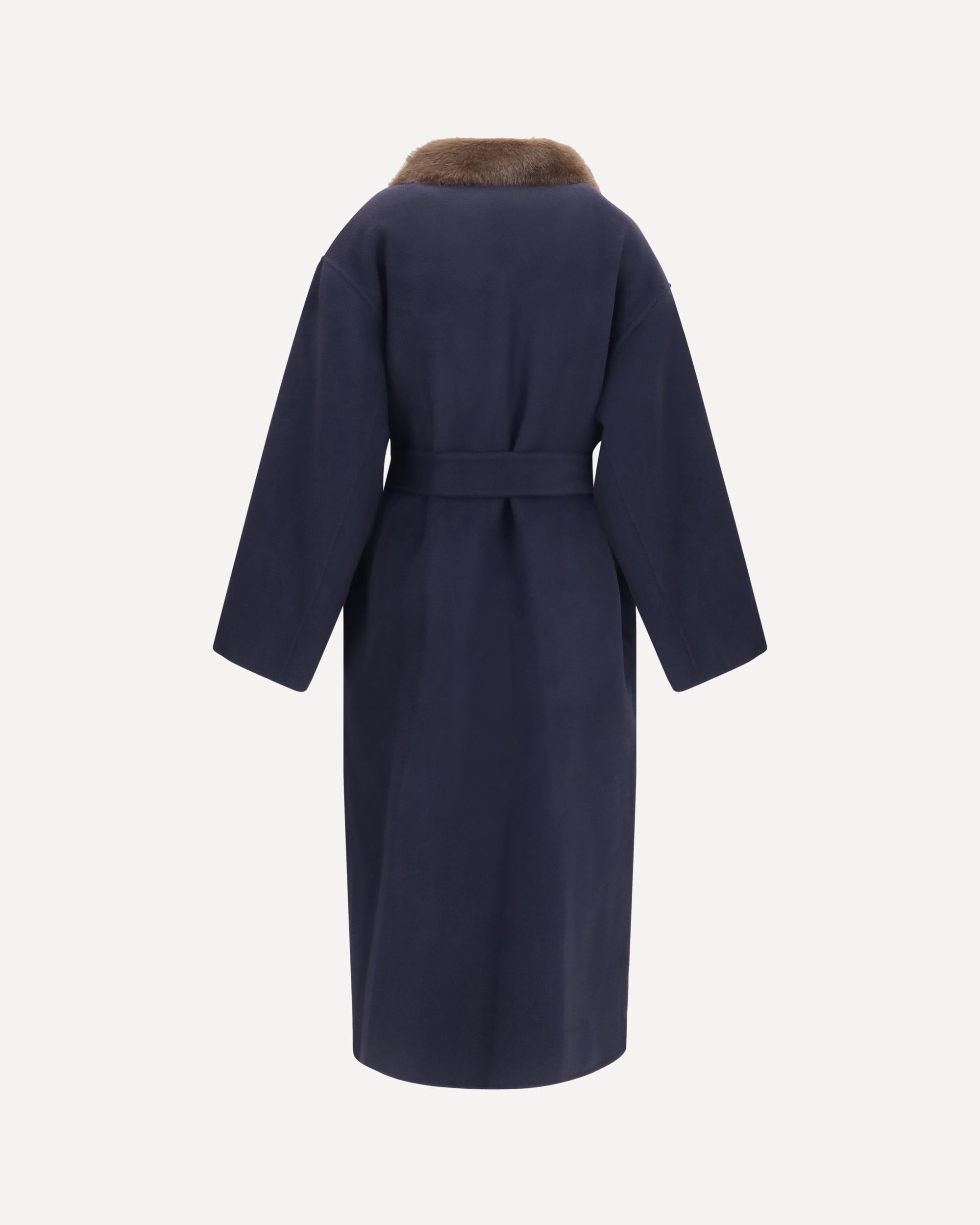 P.A.R.O.S.H. Wool Coat With Fur Collar