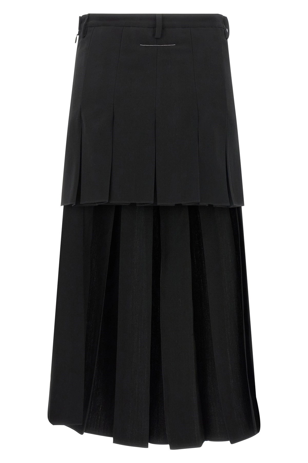 MM6 Maison Margiela Overlapping Pleated Midi Skirt - alternate view