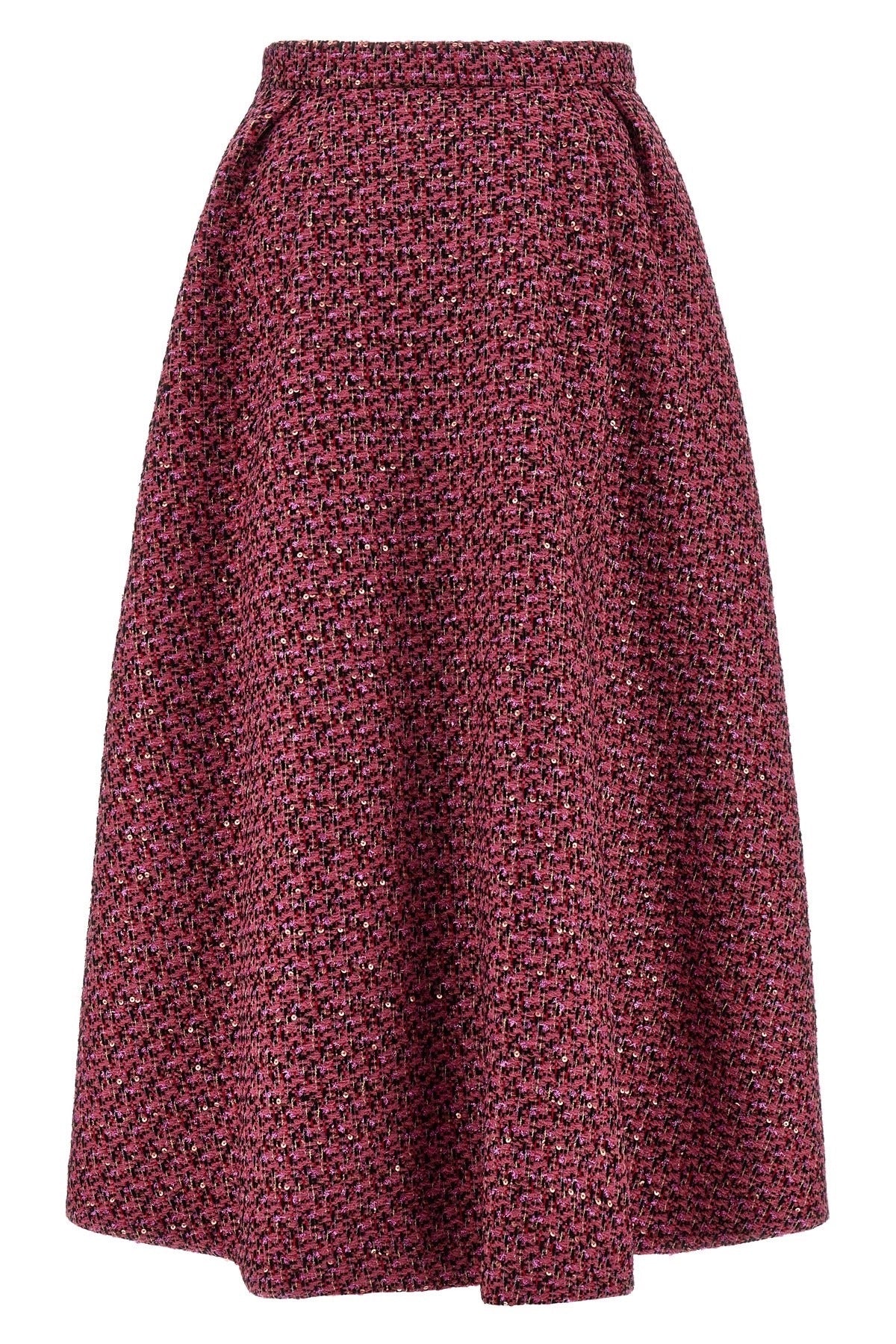 Alessandra Rich Roze Tweed Volle Rok - alternate view