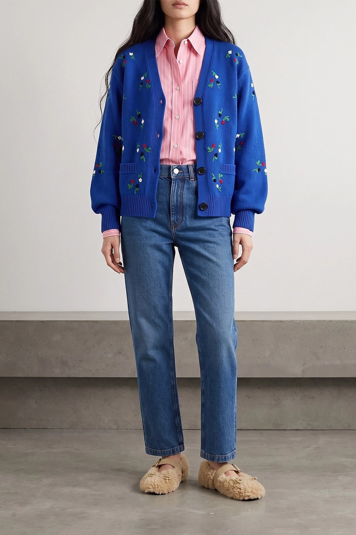 Marni Pink Oversized Striped Shirt