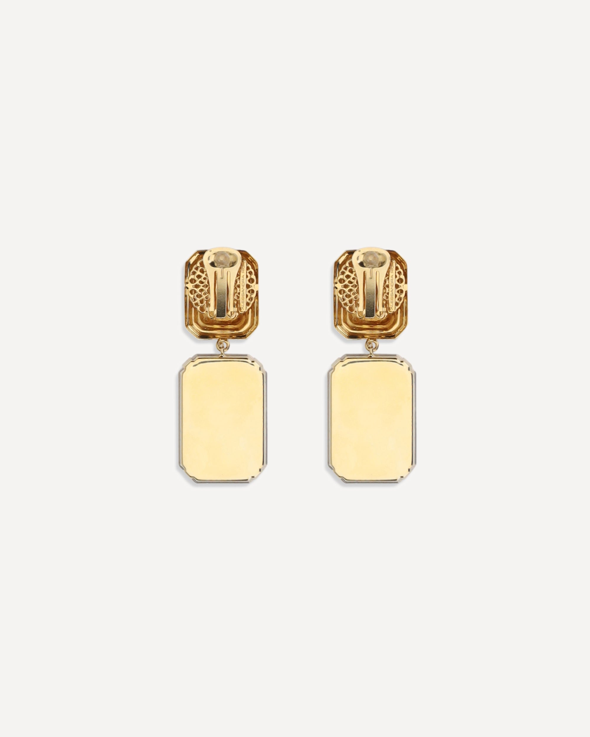 Alessandra Rich Clip-On Earrings With Crystal Drop - alternate view