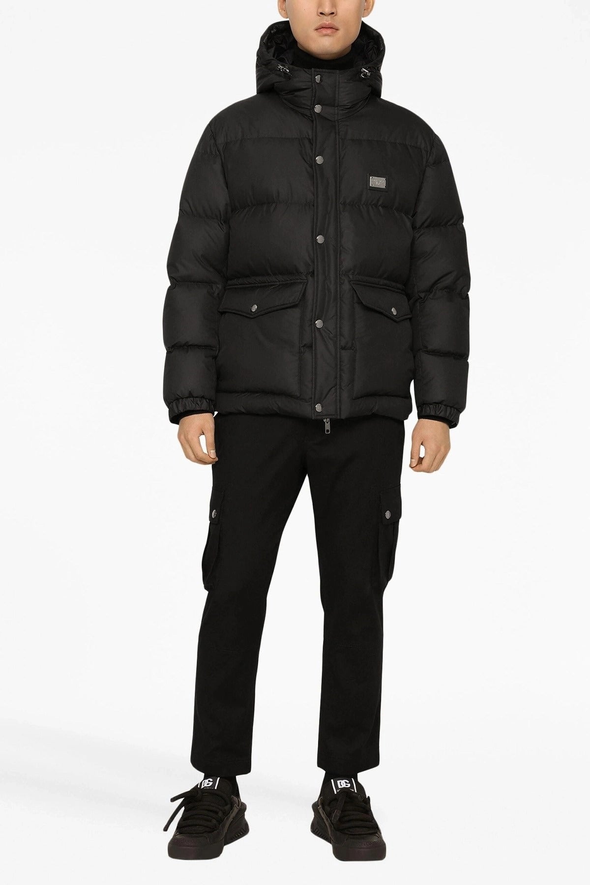 Dolce & Gabbana Logo Plate Down Jacket | Sendegaro JP
