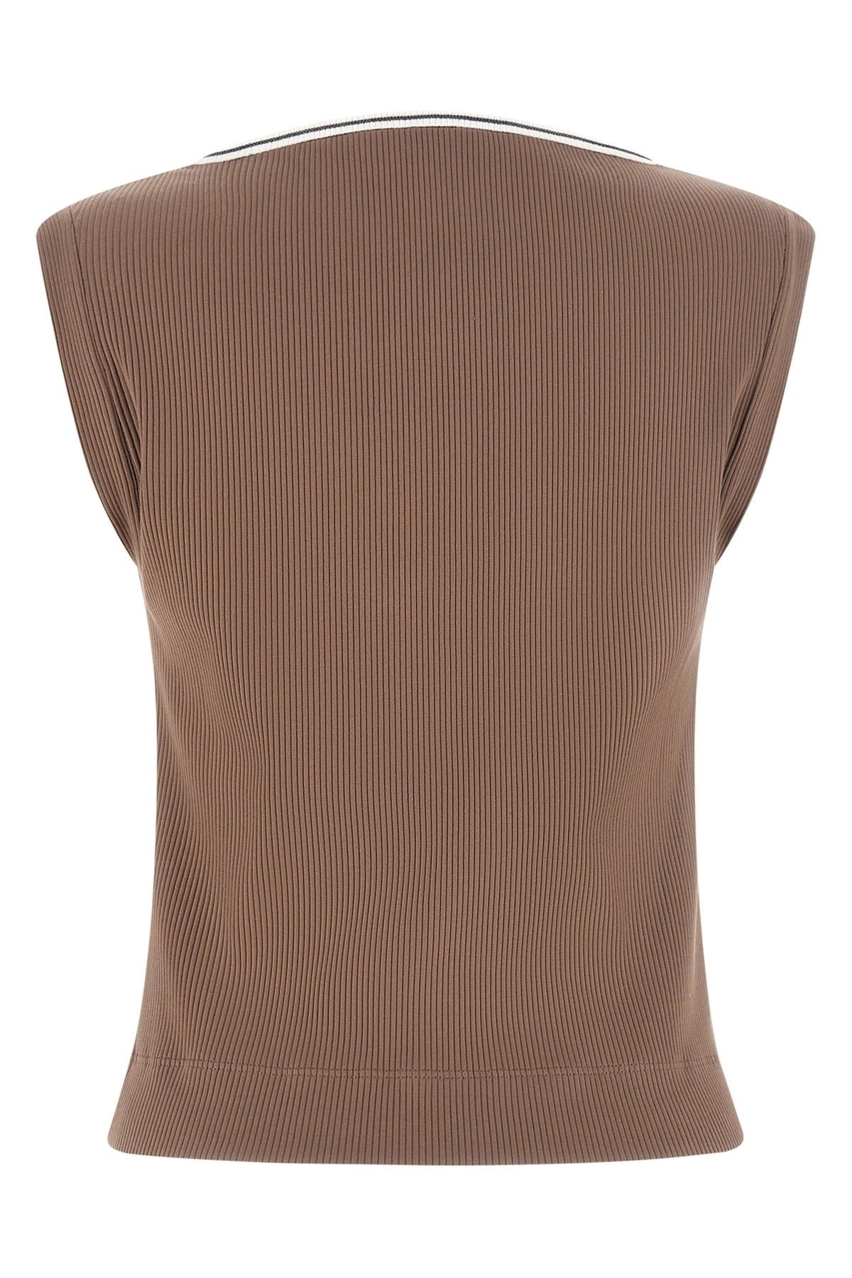 Brunello Cucinelli Shiny Trim Tank Top - alternate view