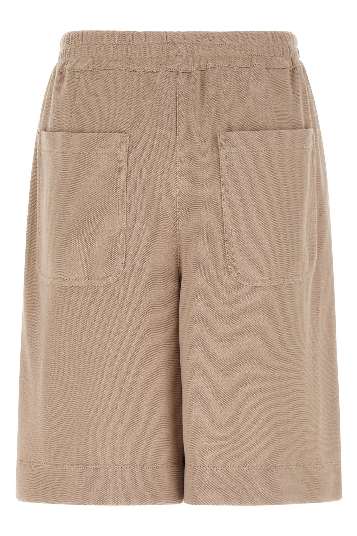 Brunello Cucinelli Brown Piqué Cotton Shorts - alternate view