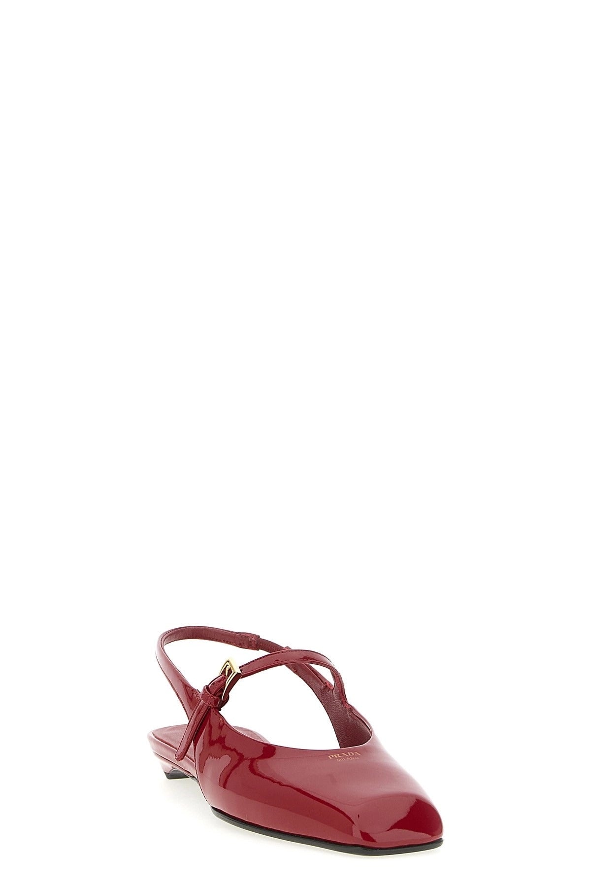 Prada Patent Leather Square-Toe Slingback - alternate view
