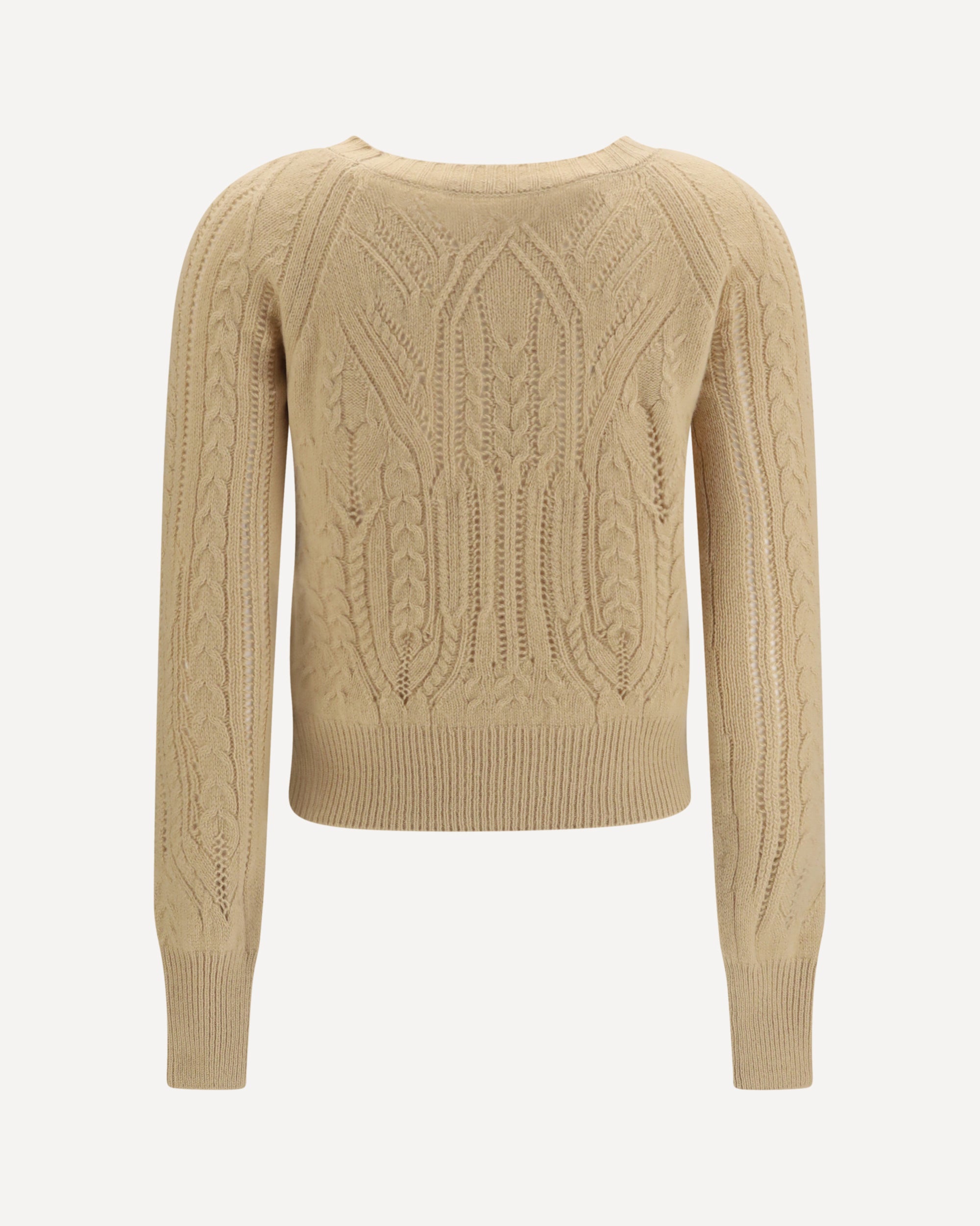 Ermanno Scervino Long Sleeve Cable Knit Cashmere Sweater - alternate view