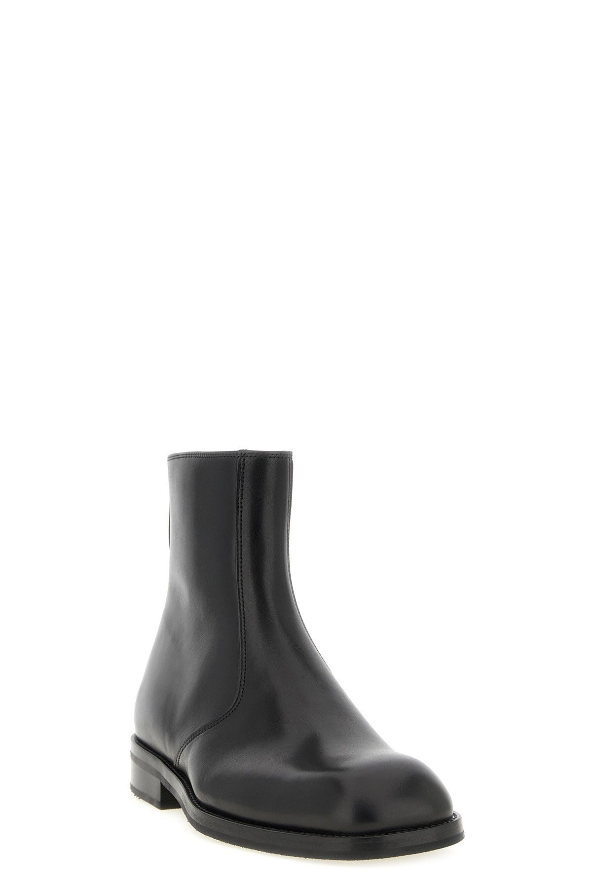 Lemaire Square Toe Zip Ankle Boots