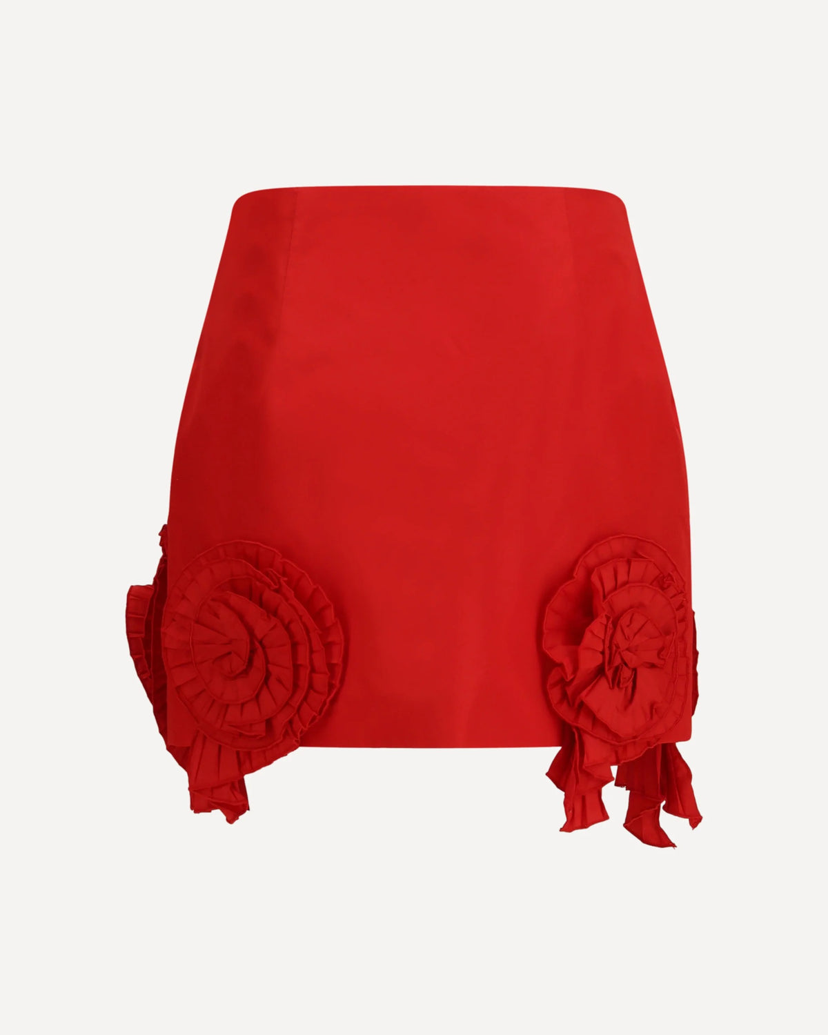Blumarine Crepe Mini Skirt With Floral Appliqué