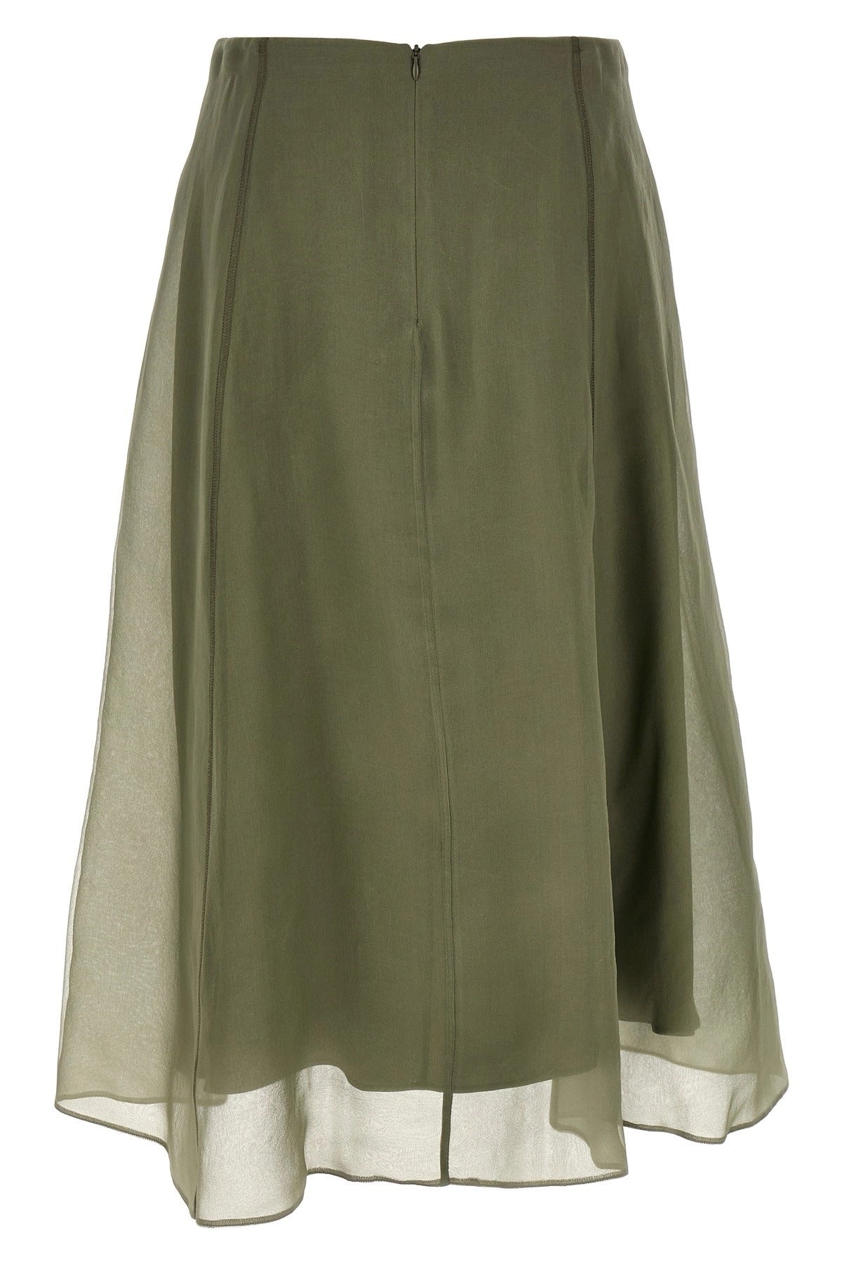 Brunello Cucinelli Circle Silk Midi Skirt - alternate view