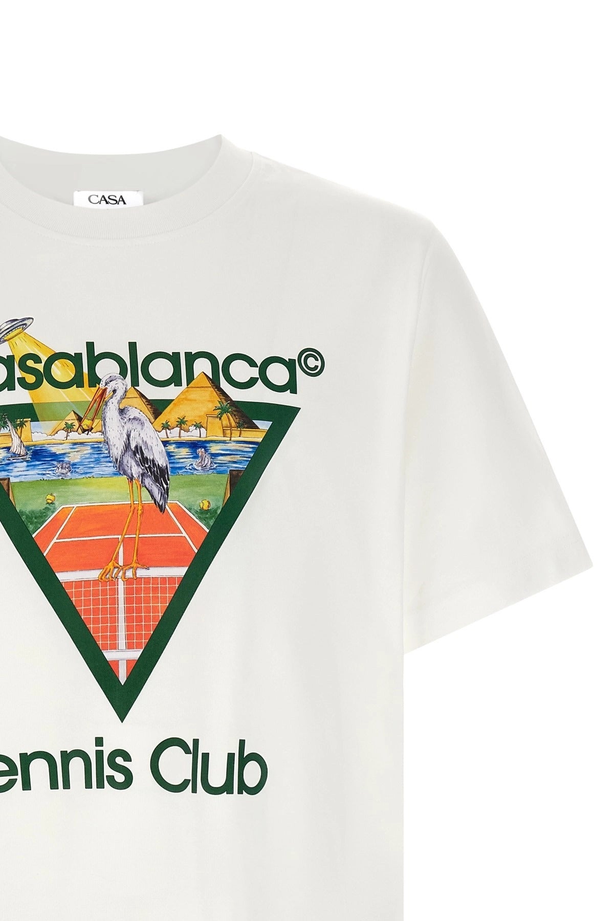 Casablanca Tennis Club Front Print T-Shirt