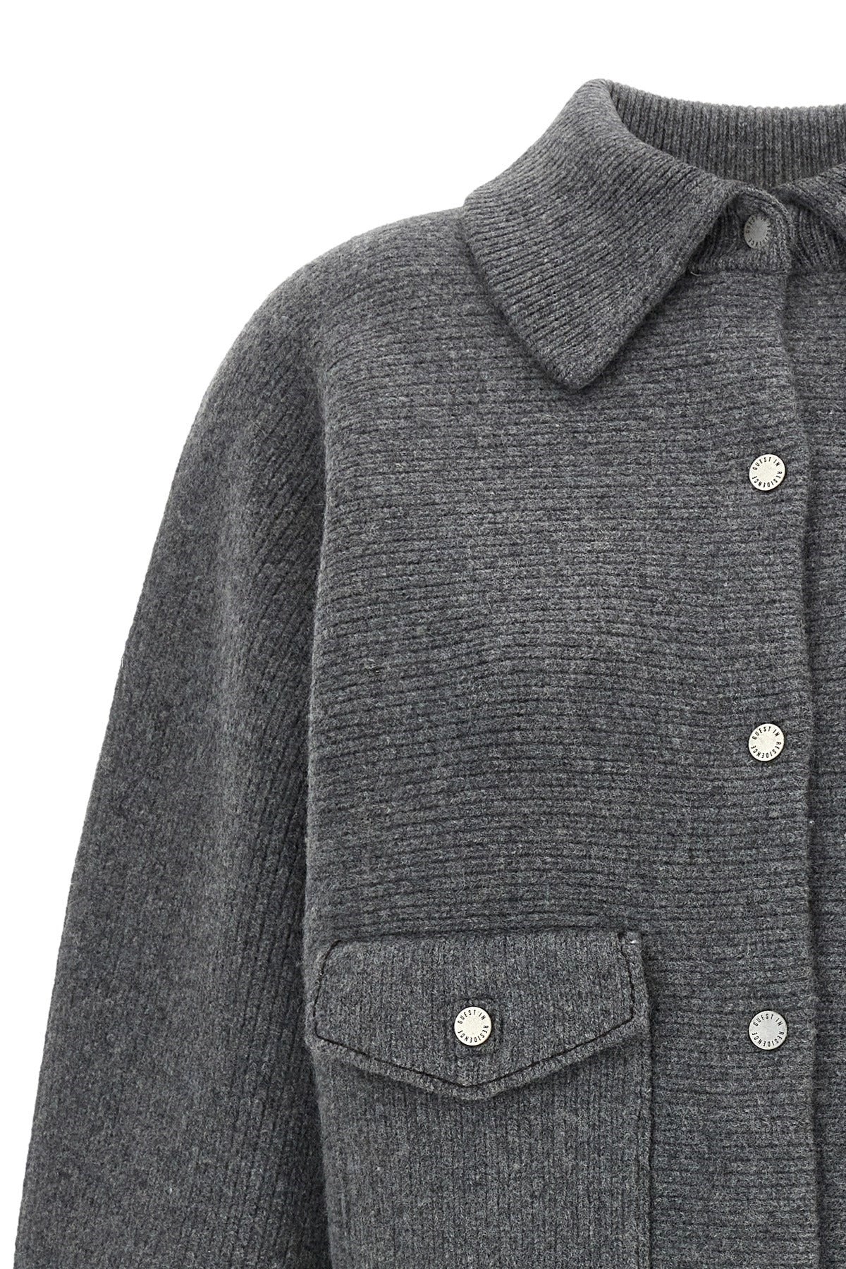 Guest in Residence Wool Cashmere Felt Bomber Jacket
