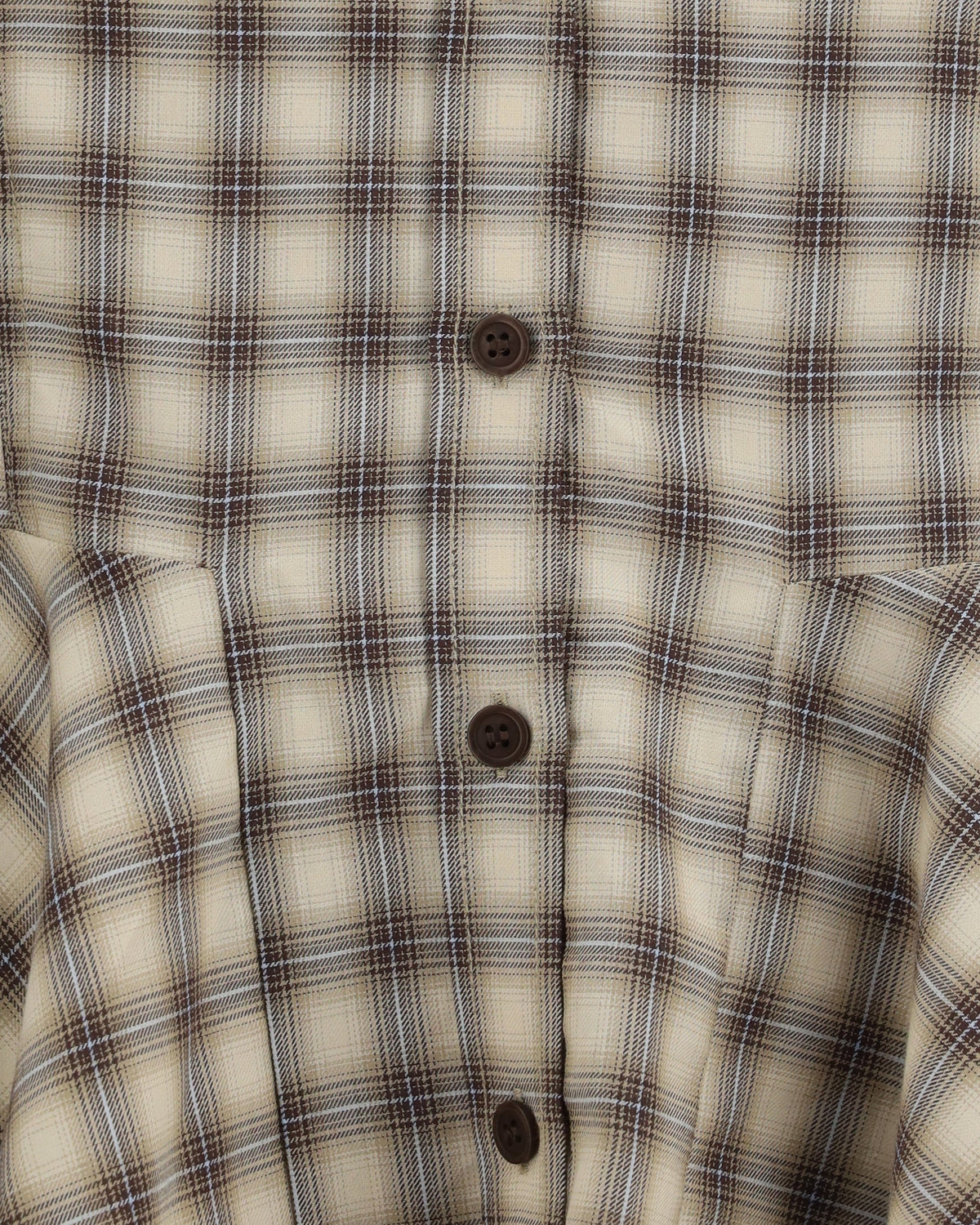 Ganni Check Flannel Peplum Shirt