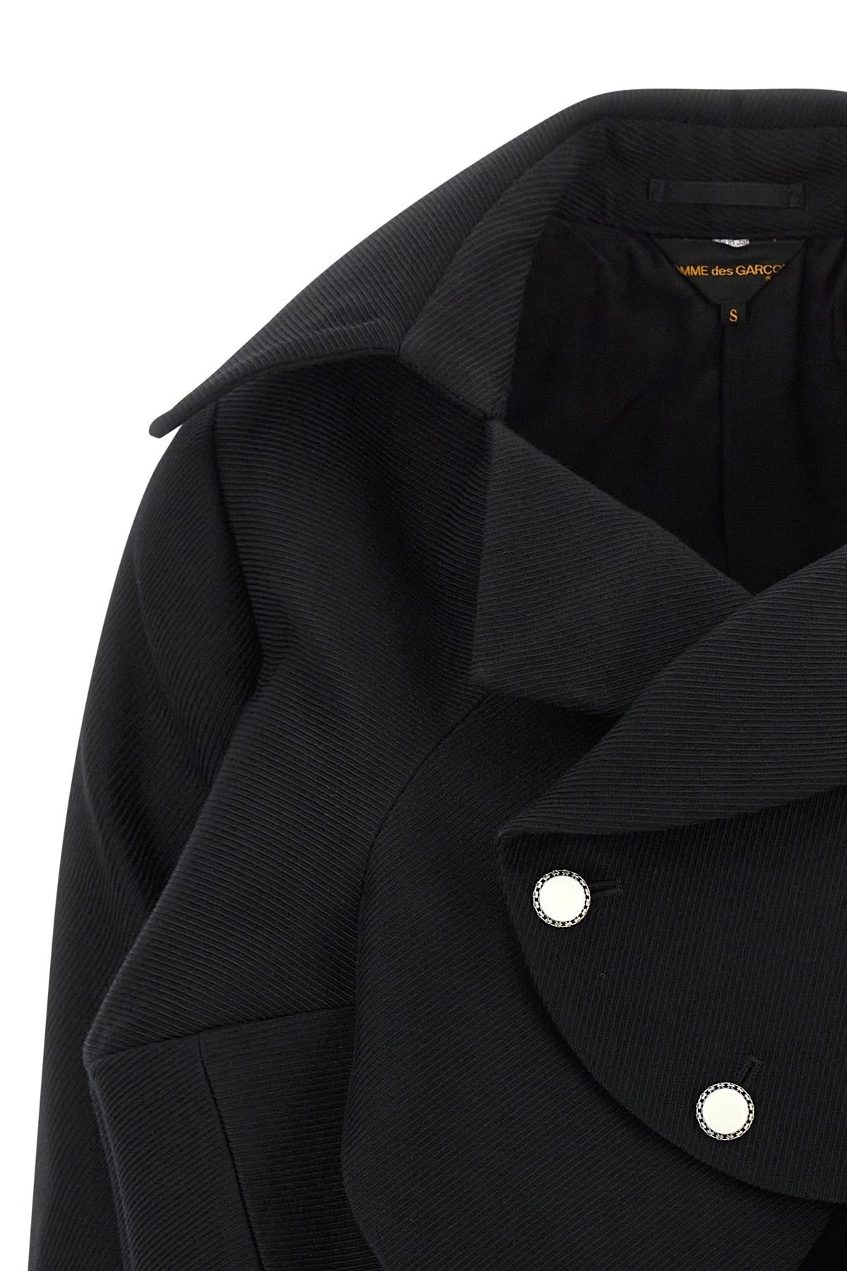 Comme Des Garçons Micro Ribbed Asymmetrical Blazer