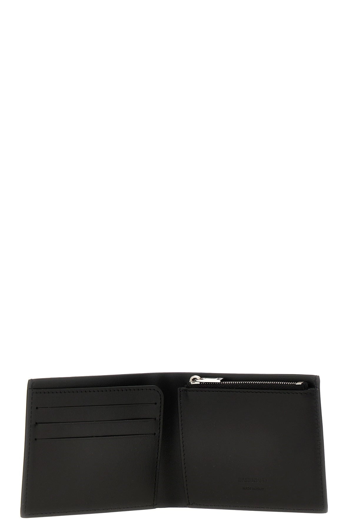 Jil Sander Leather Wallet With Zipped Pocket
